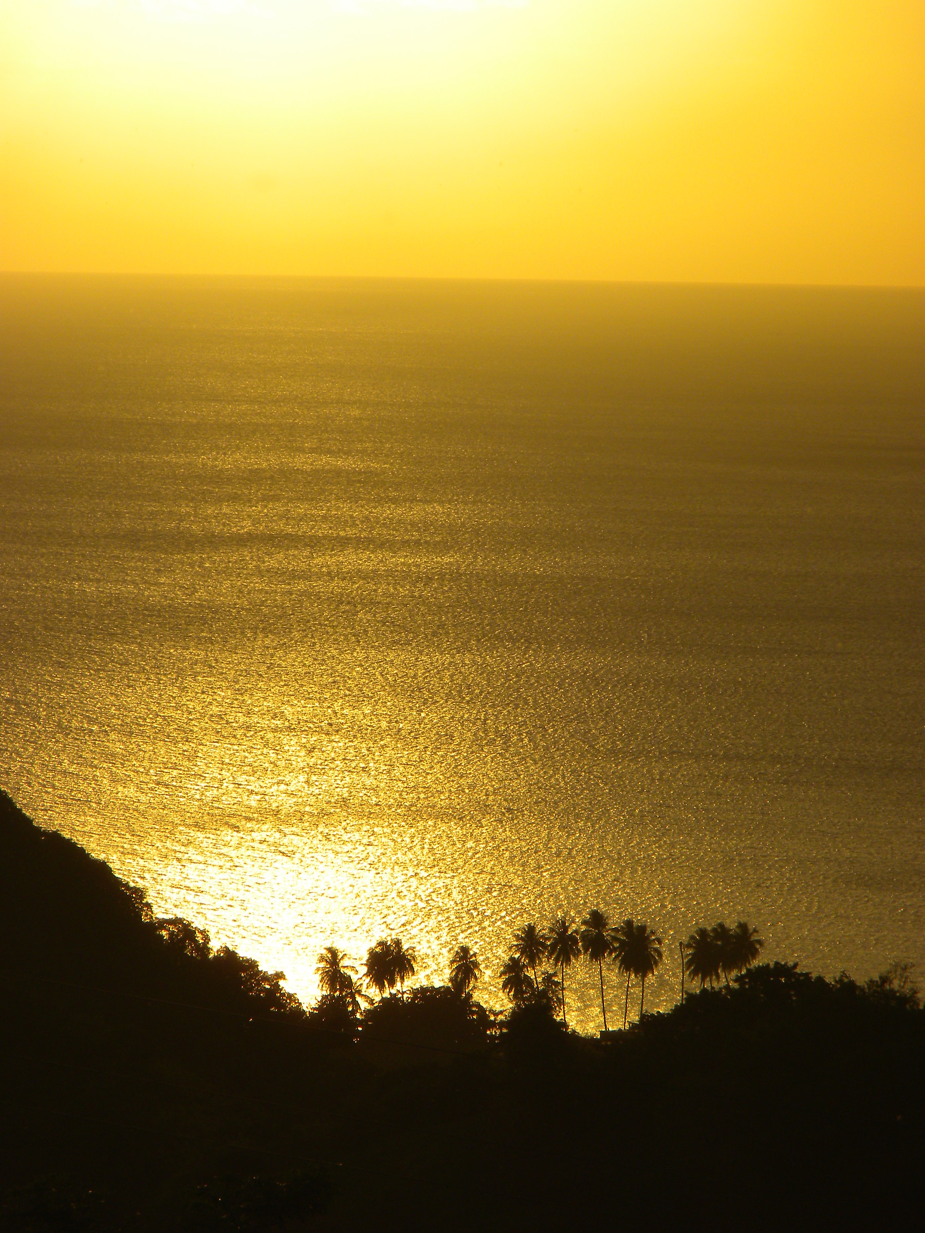 Sunset from the heights of Le Carbet (Martinique)