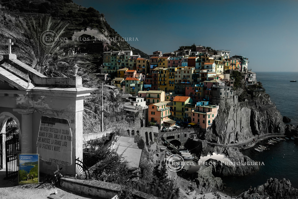 cinque terre cemetery with poem