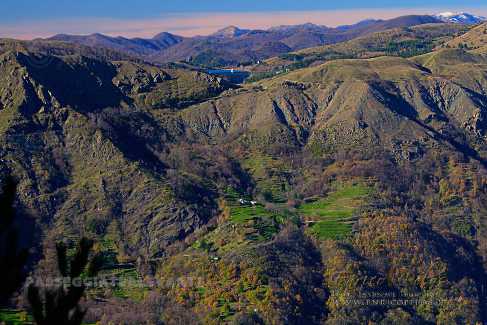 Lake Giacopiane valley sturla high street of the Ligurian mo...