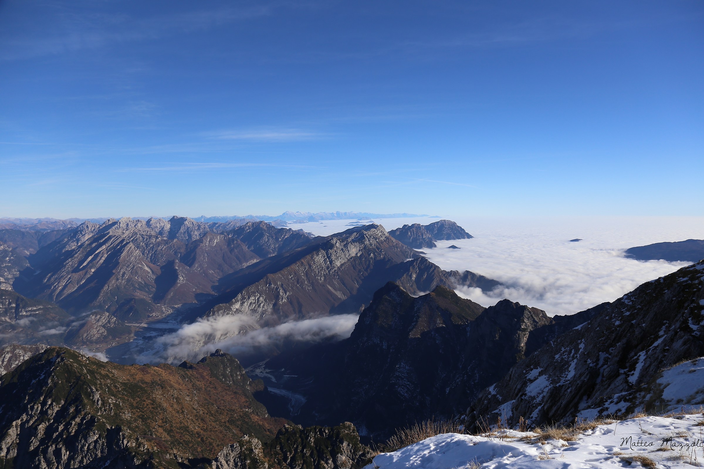 la pianura veneta vista dal Col Nudo