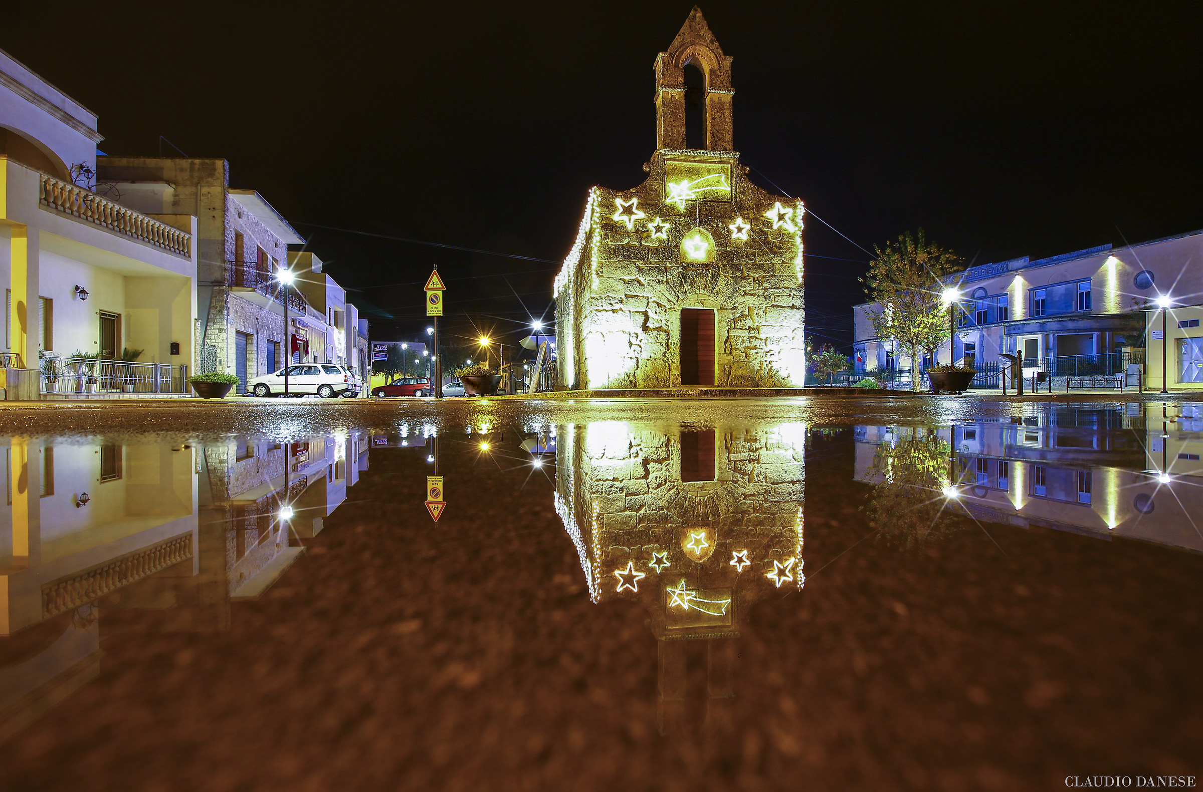 Chapel of Santa Marina by night