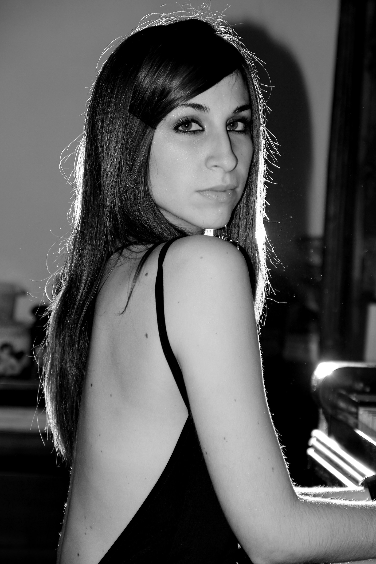 Playing the piano ,,,