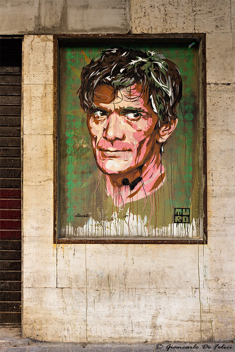 Murals: Pier Paolo Pasolini - Artist: Diavù