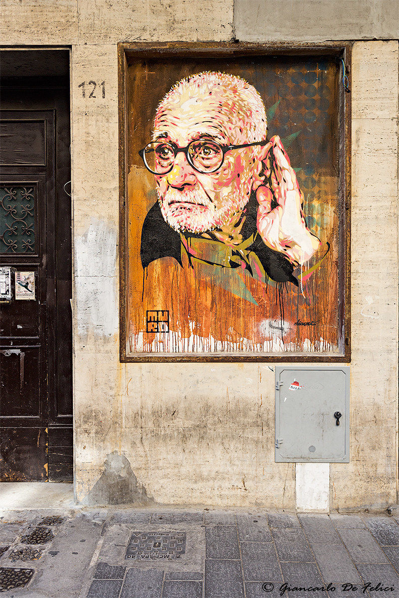 Murals: Mario Monicelli - Artist: Diavù