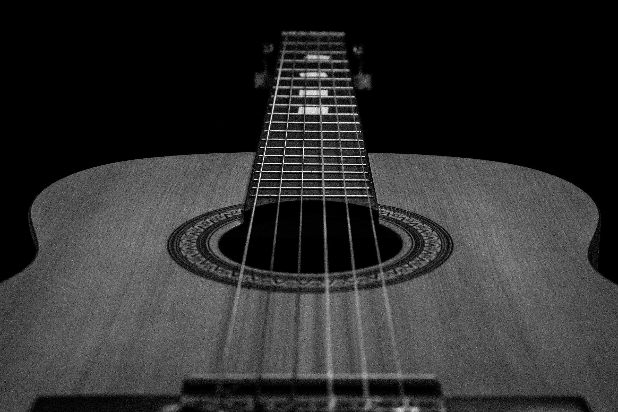 Guitar Line Black and White