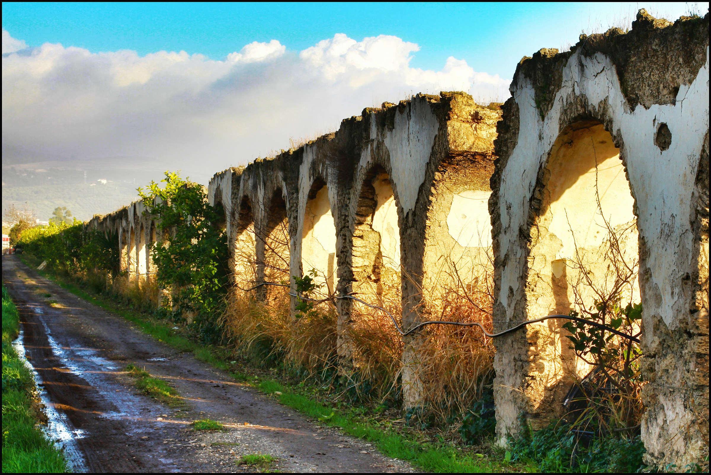 old Roman aqueduct ...