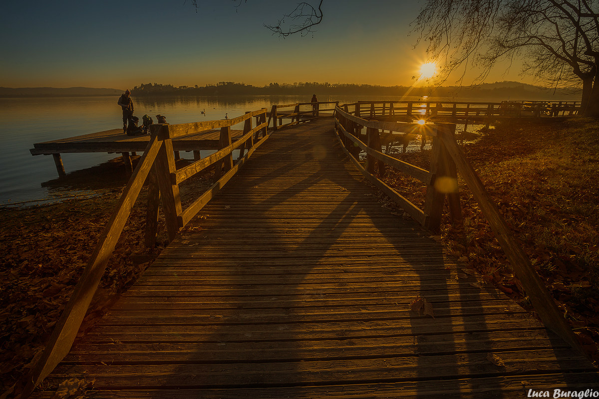 Sunset over the lake