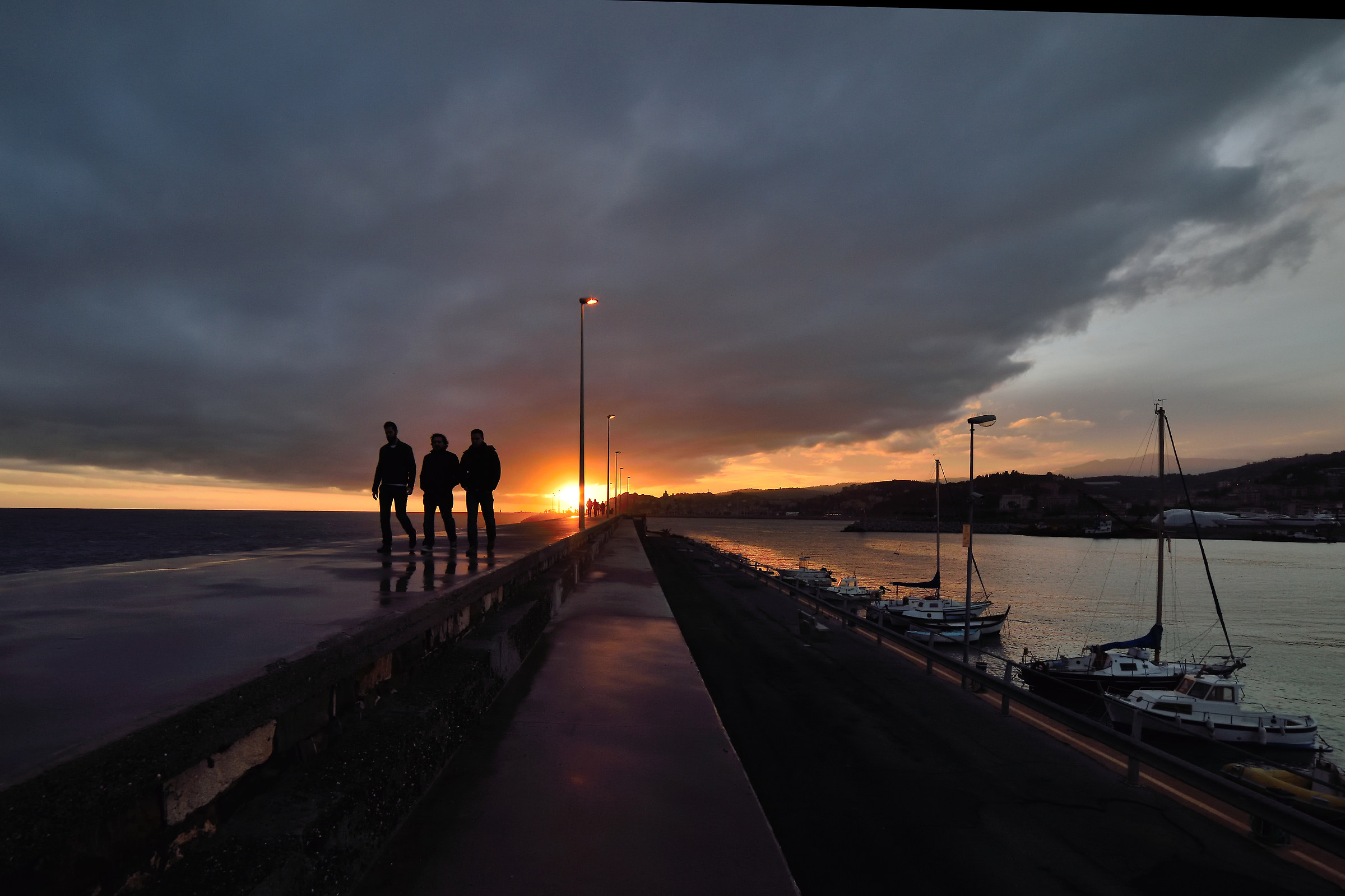 sunset from the pier along