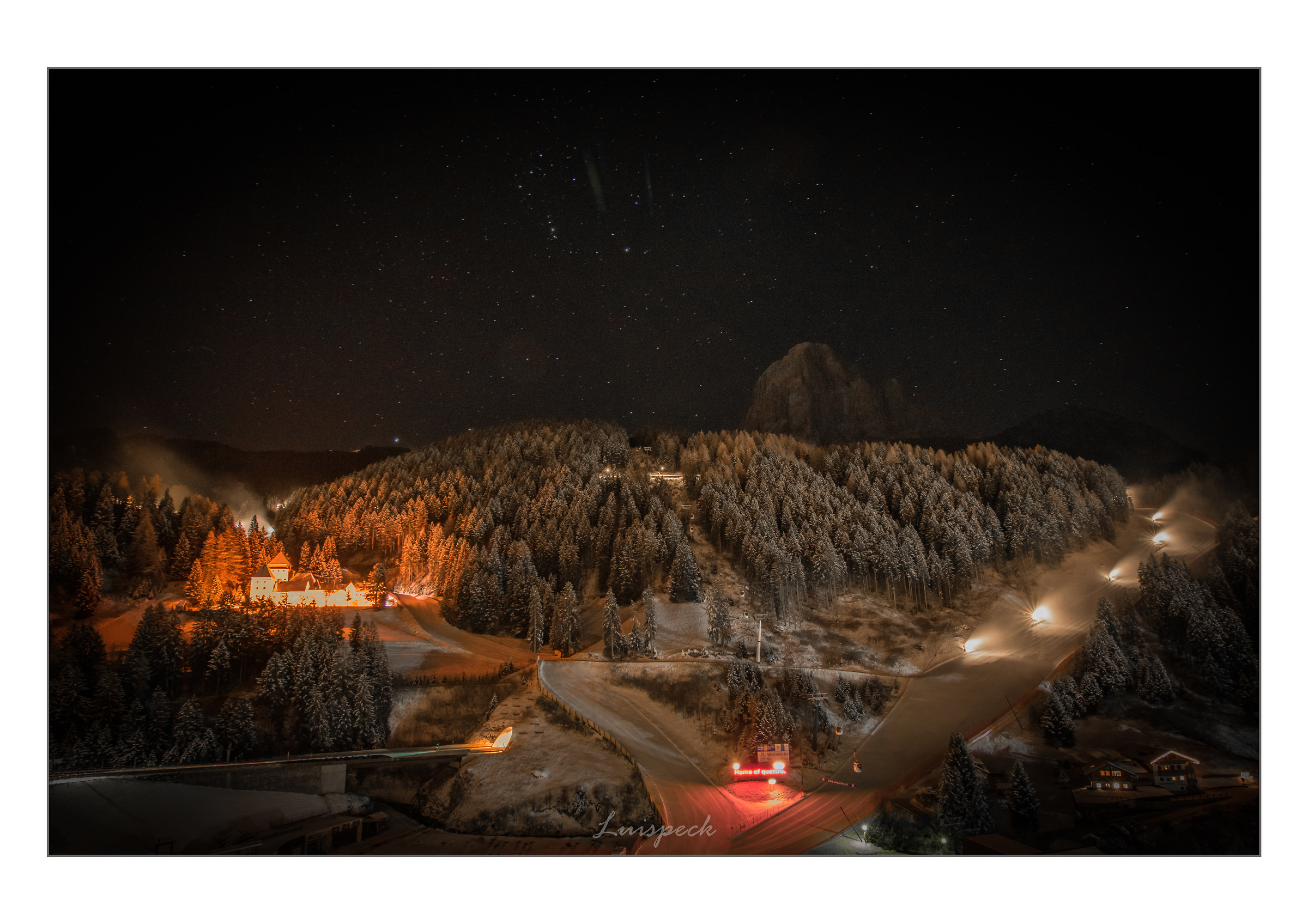 Castel Gardena with the Saslong