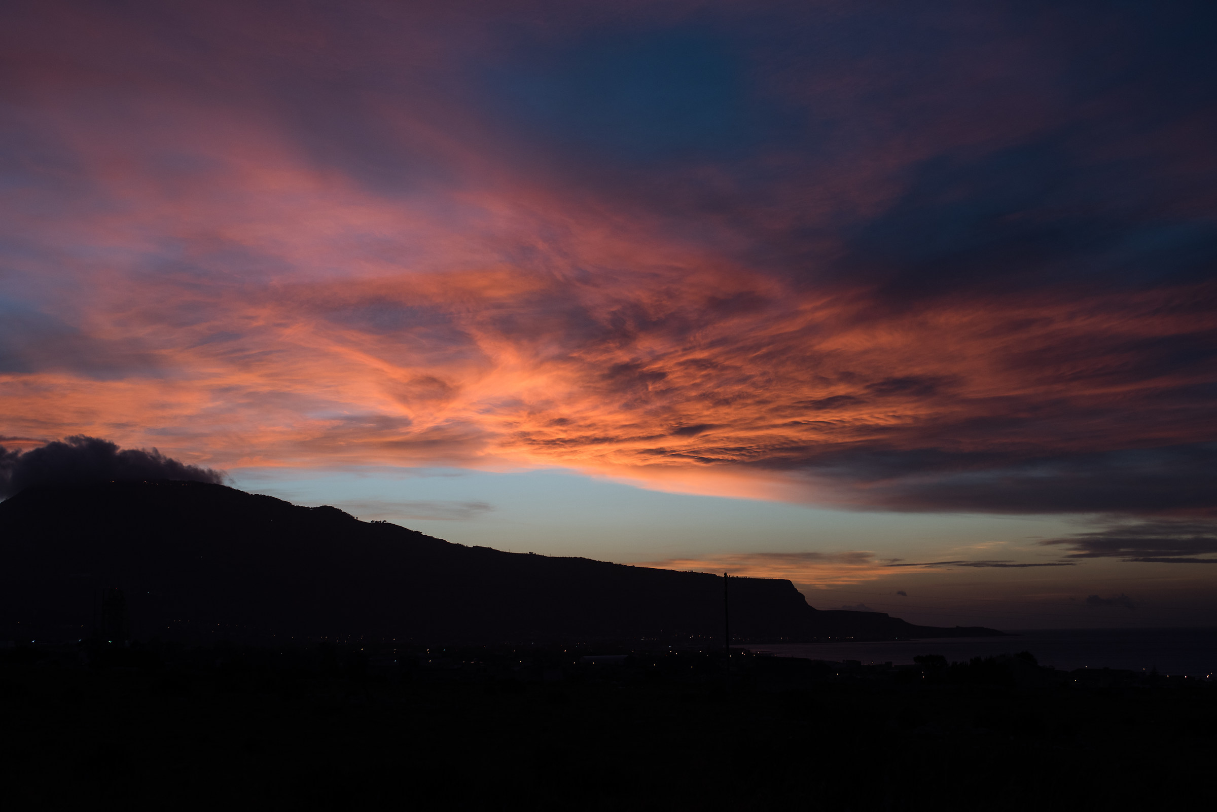 The sky over the Monte Erice