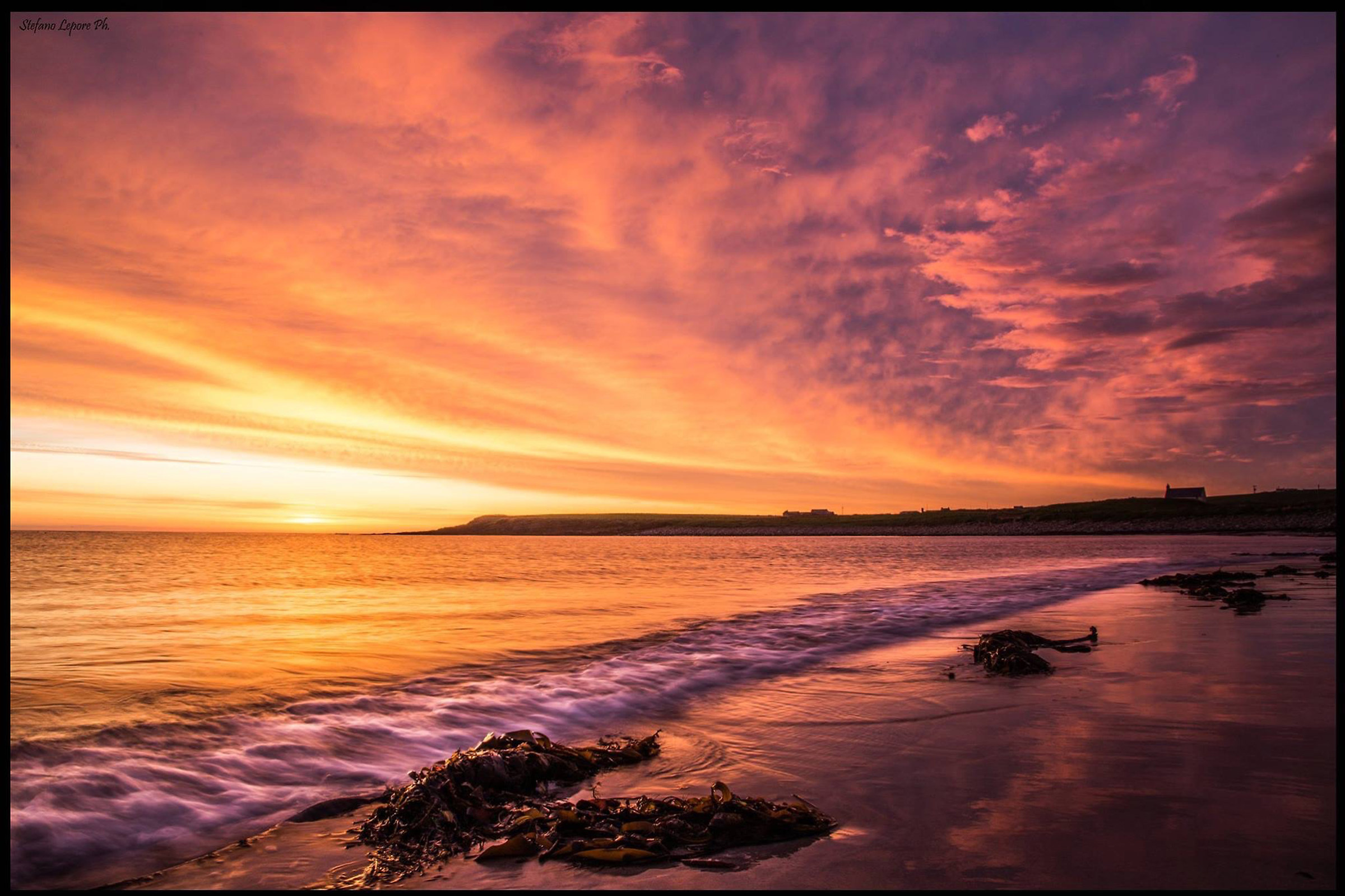 tramonto isole orcadi