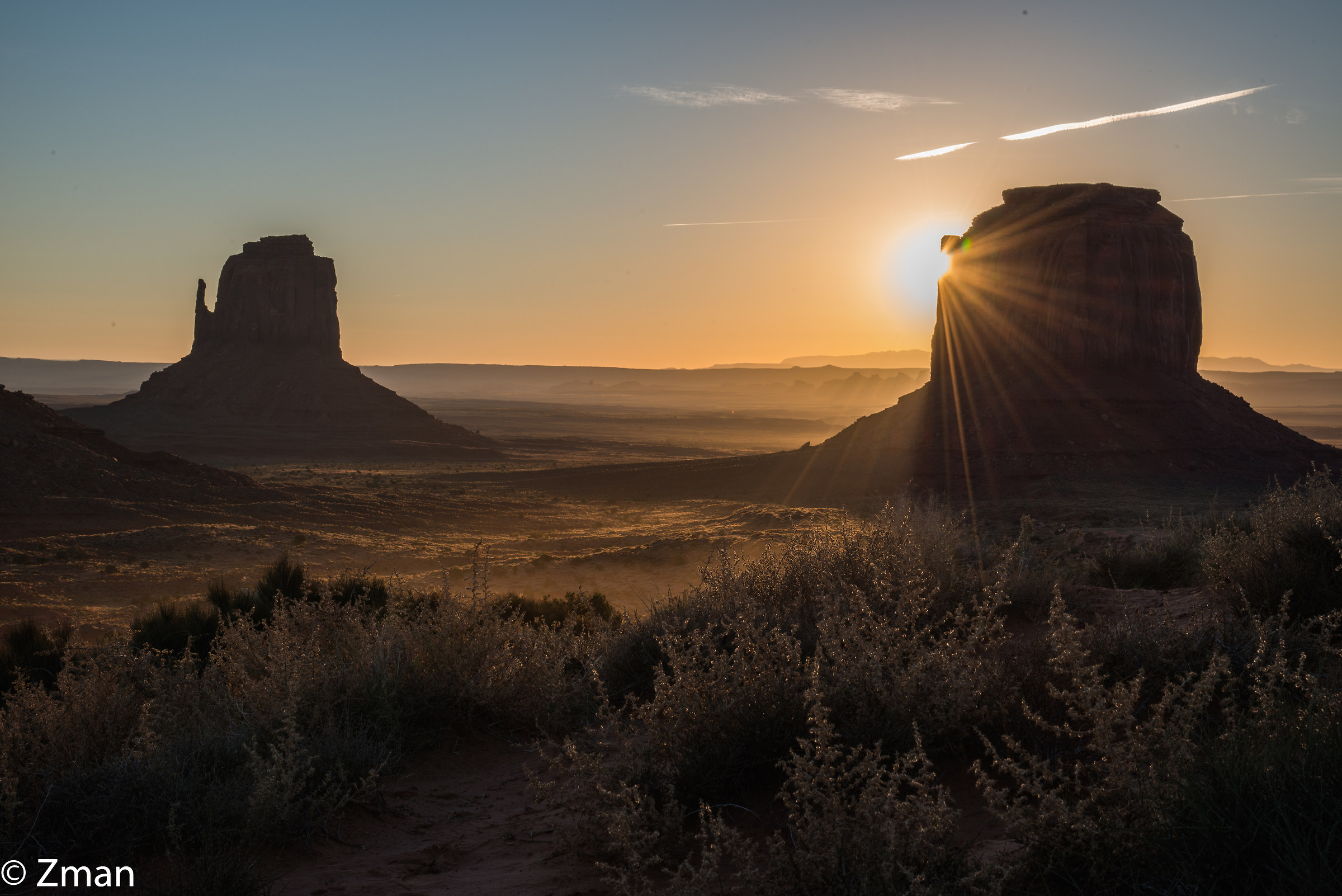 Sunrise over Monument Valley