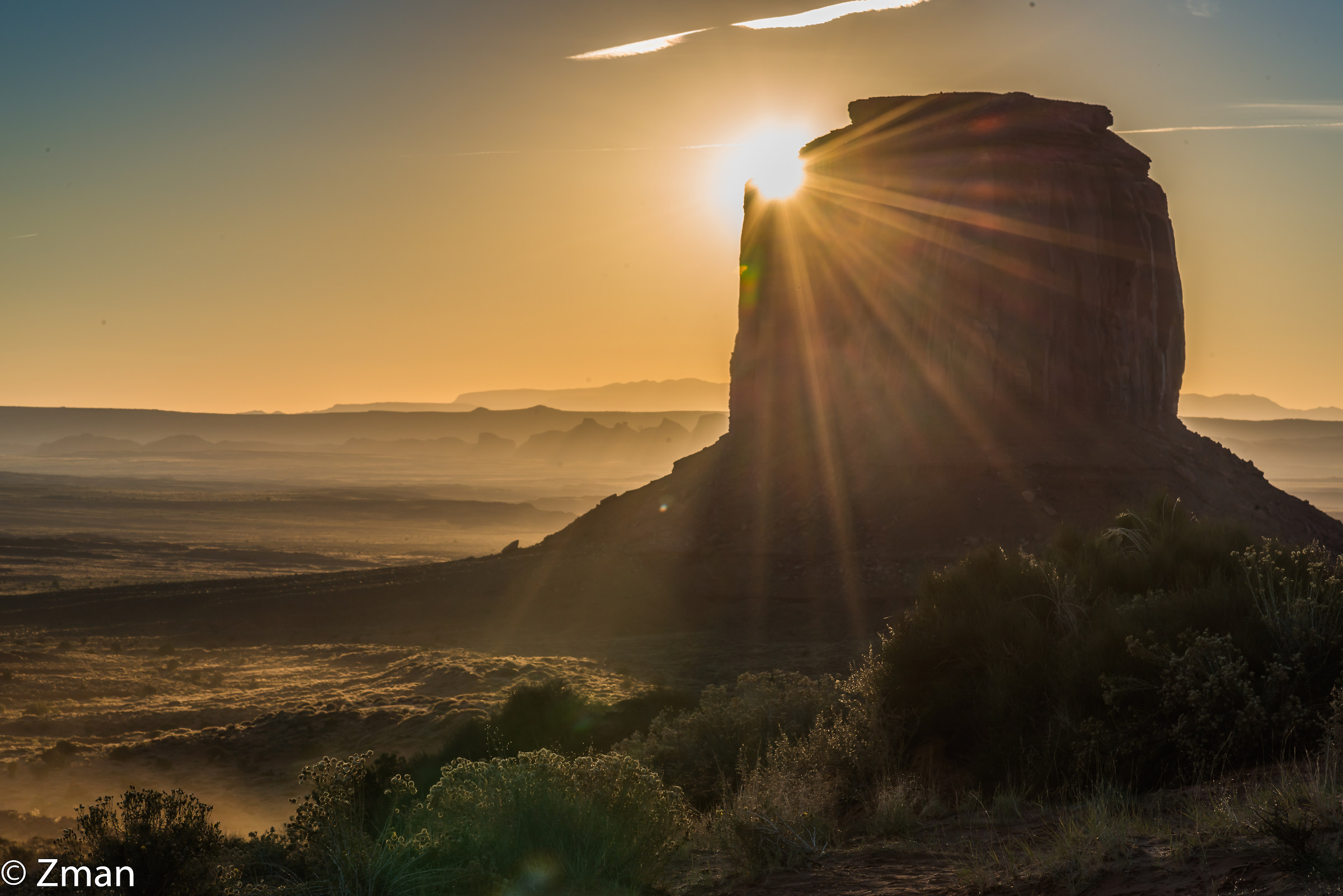 Sunrise over Monument Valley