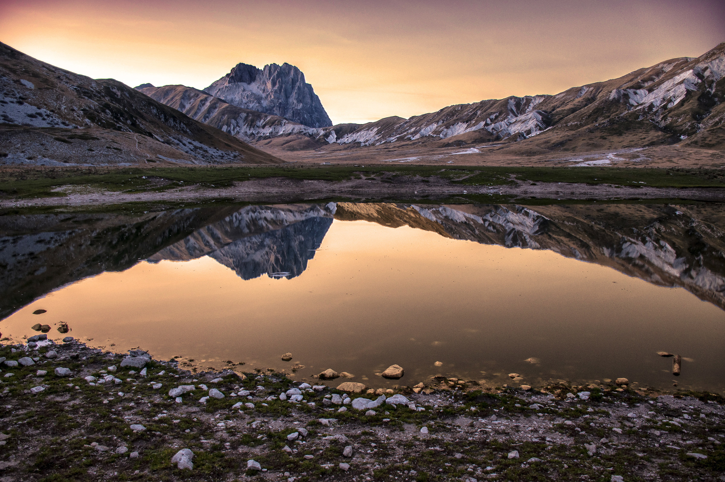 Sunset on the Gran Sasso of Italy