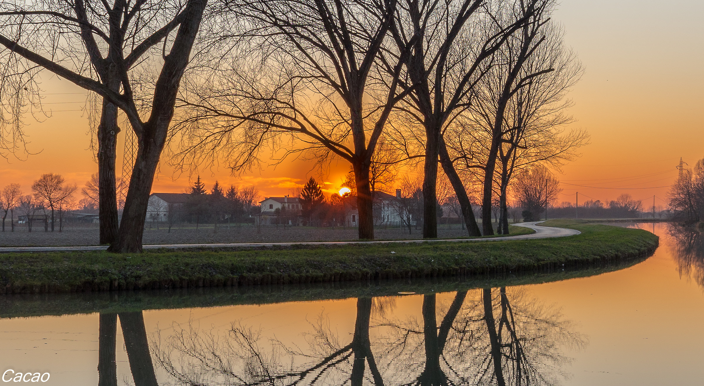 Sunset on the Brenta Malcontenta (ve)