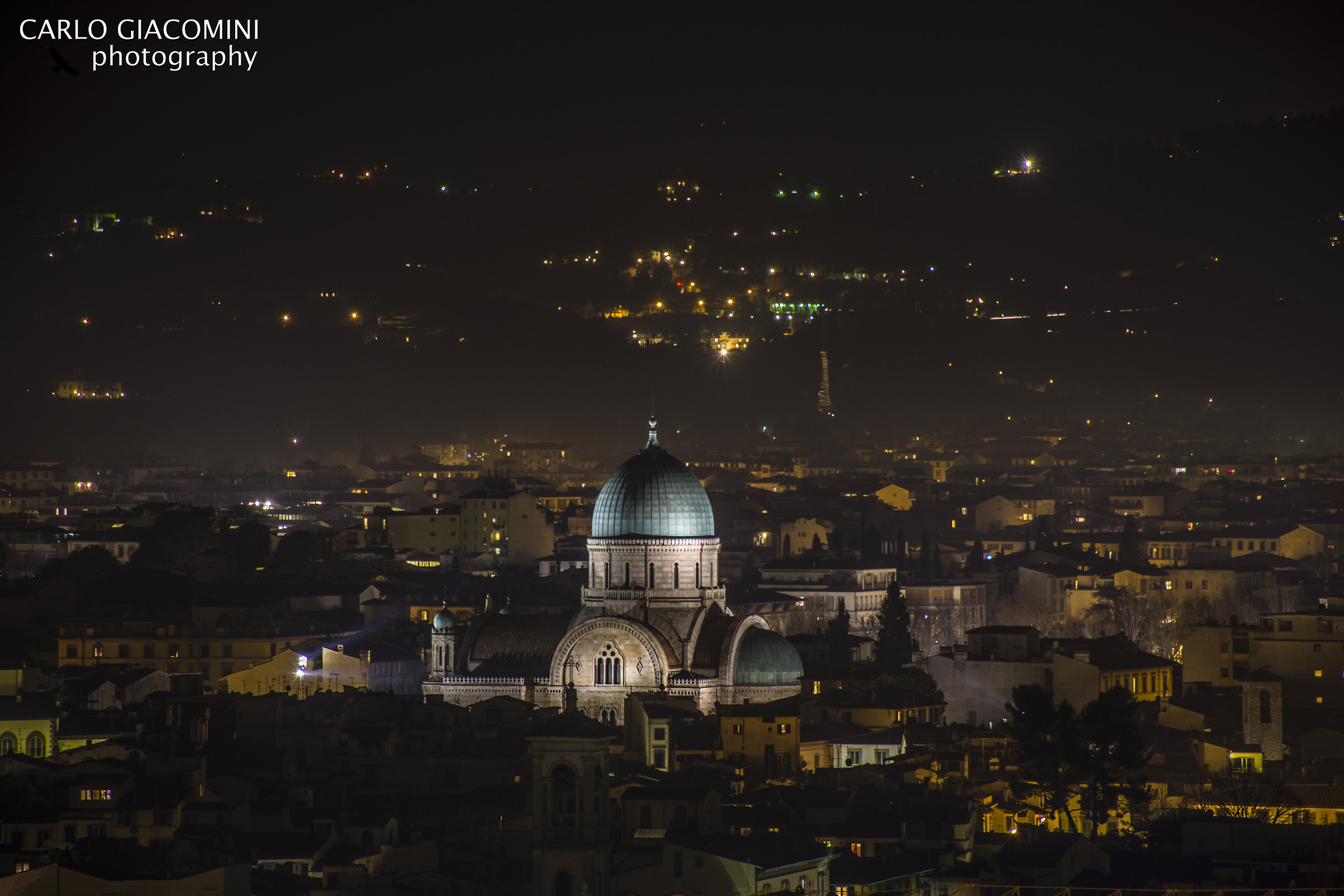 Sinagoga Firenze da Piazzale Michelangelo