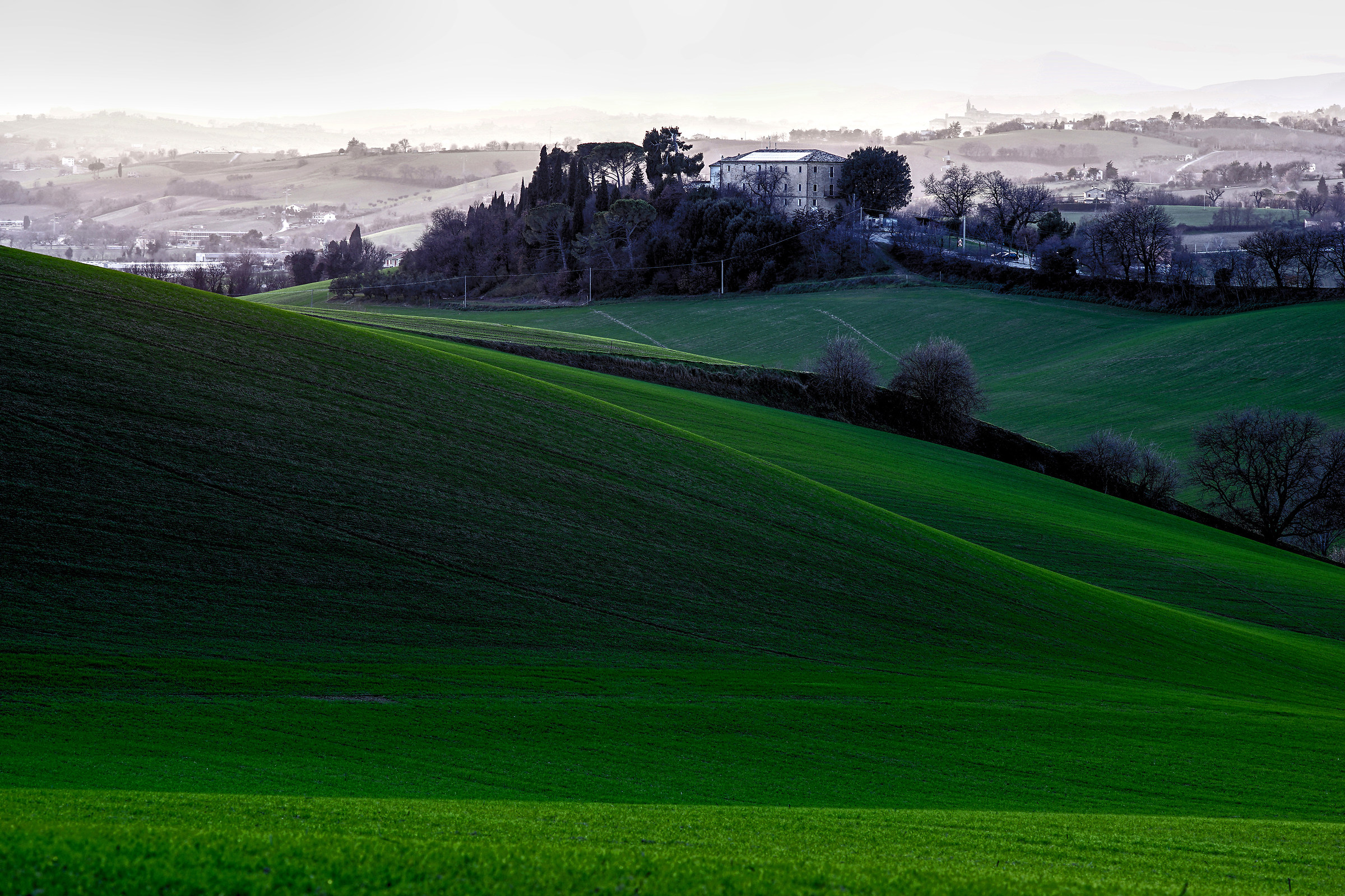 Colline e foschia di Marca