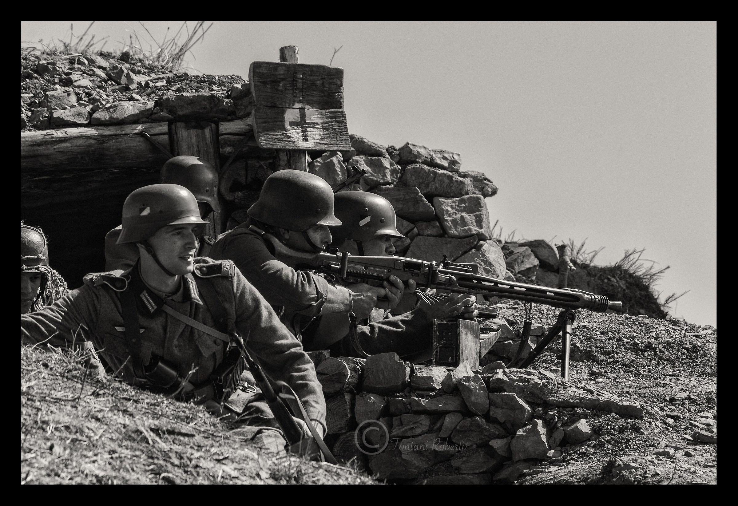 Truppe Tedesche in postazione nella trincea