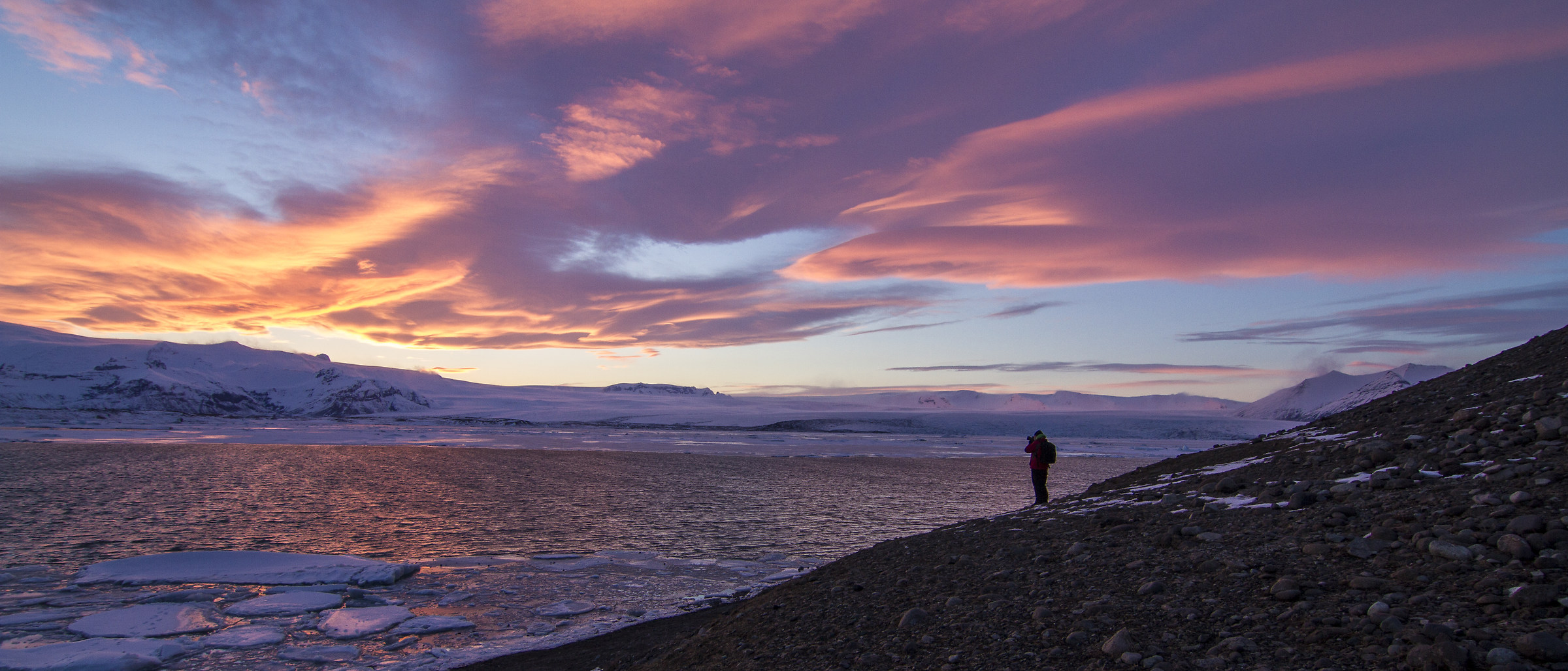 Jokulsarlon sunset