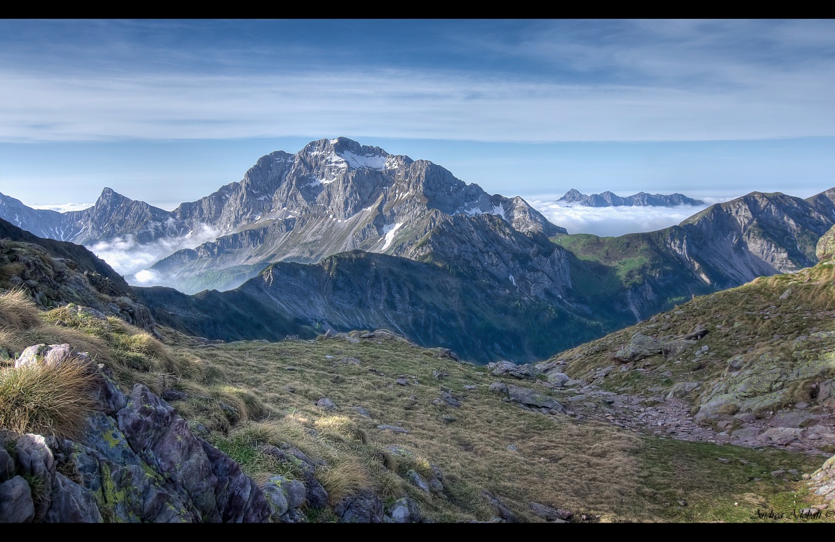 On the top of the mountain