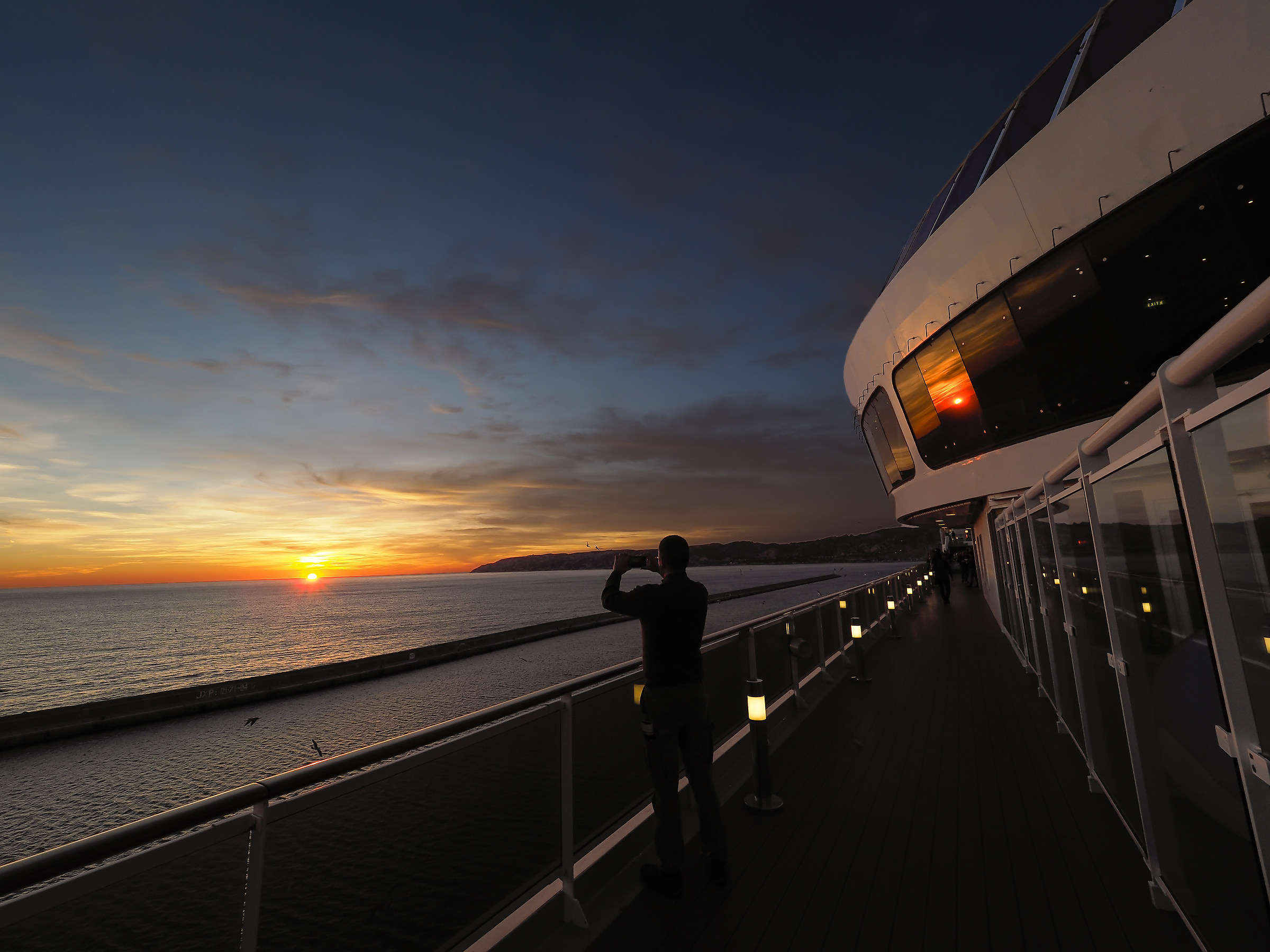 Sunset from the ship