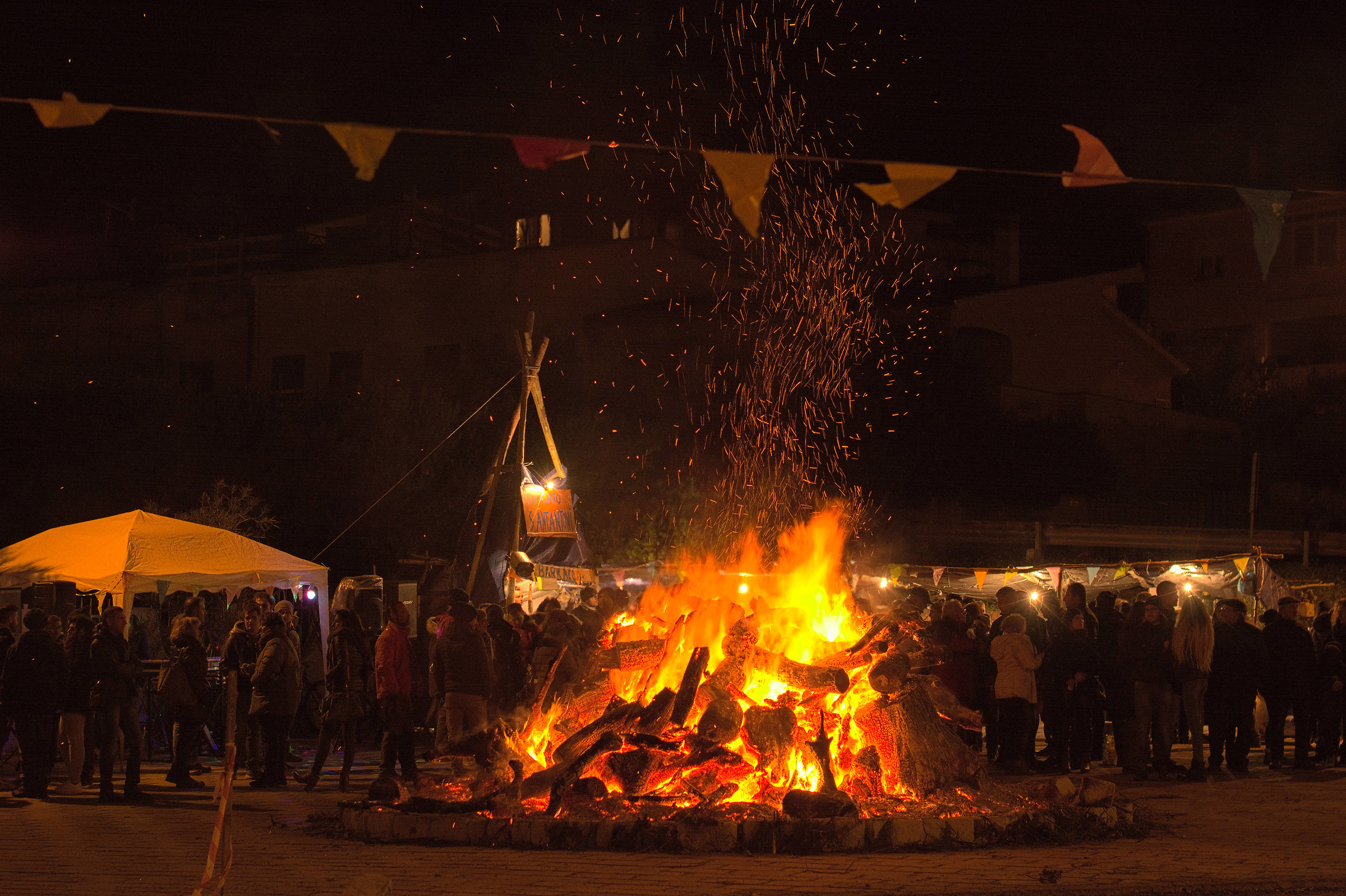 Sarchittu. Sardinia. The Bonfire of Santantoni.
