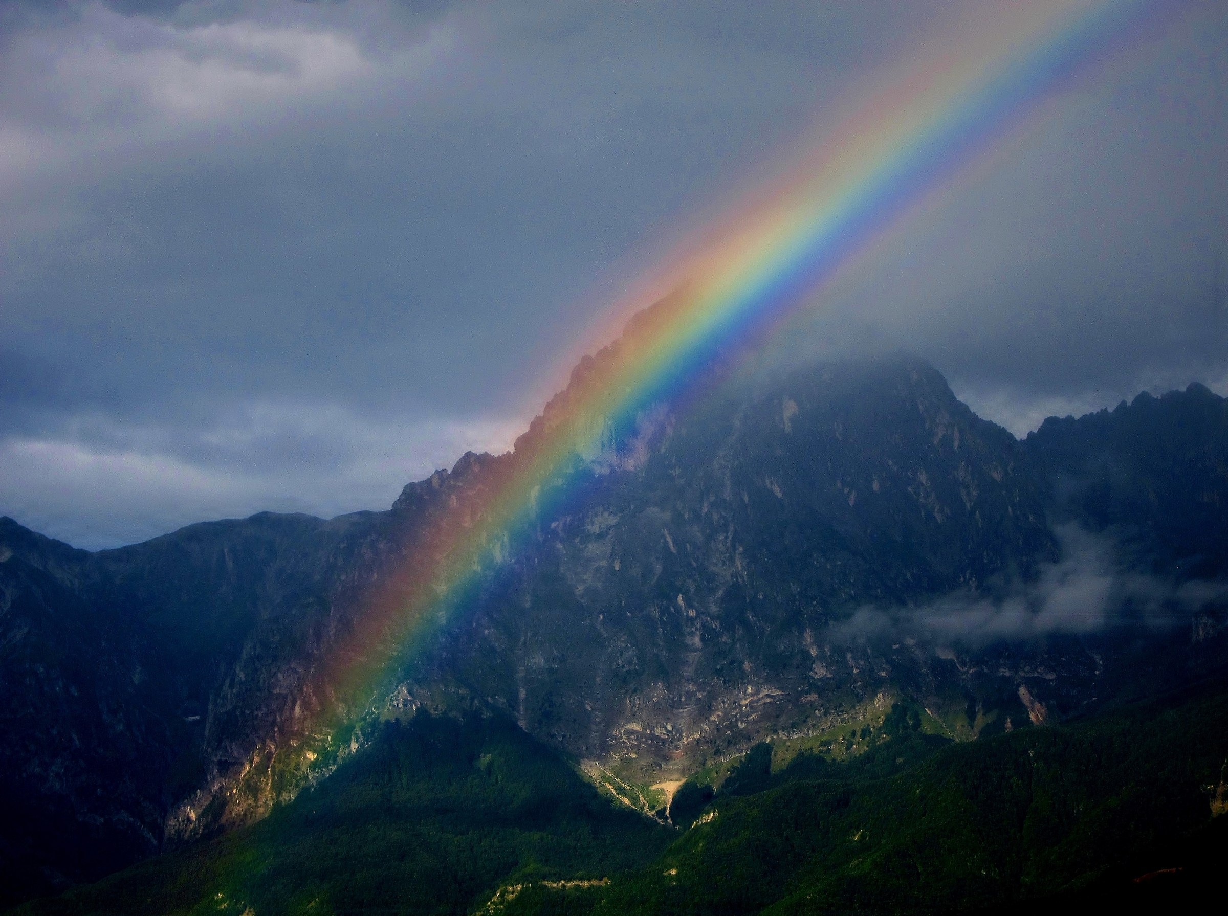 Rainbow over the Gran Sasso