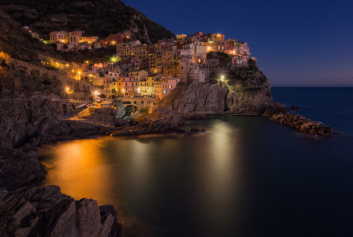 Manarola in blue