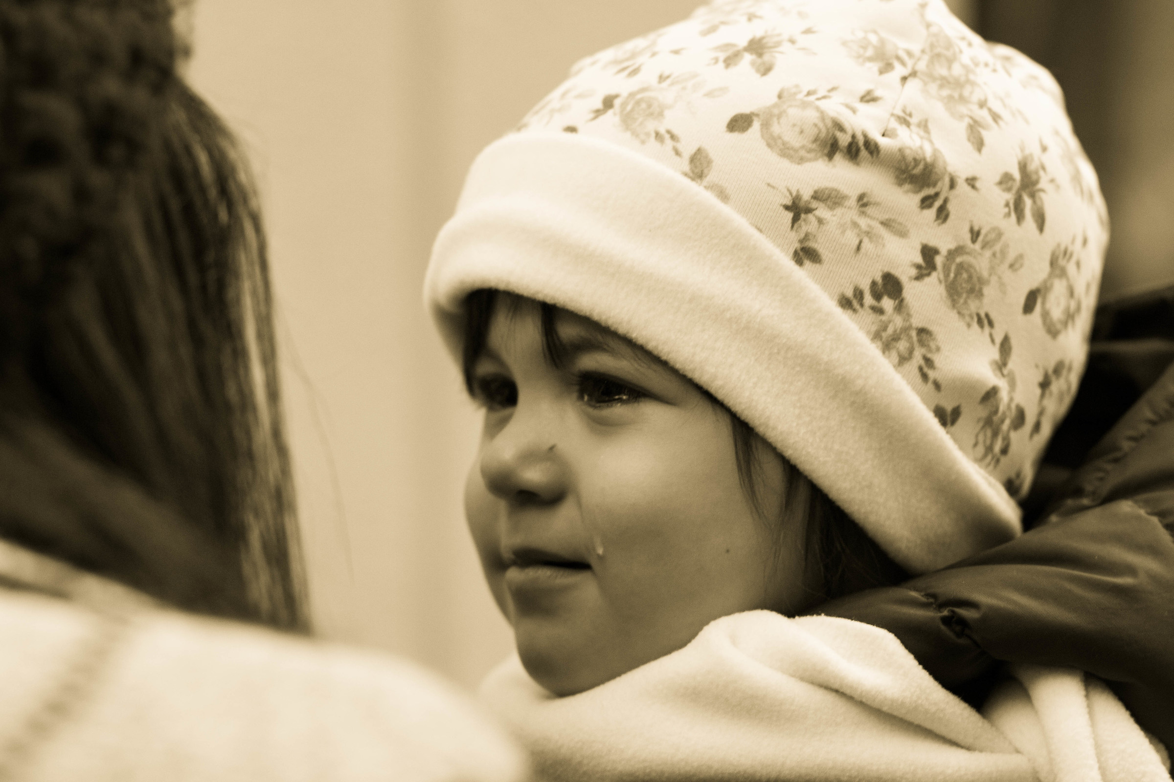 una lacrima sul viso