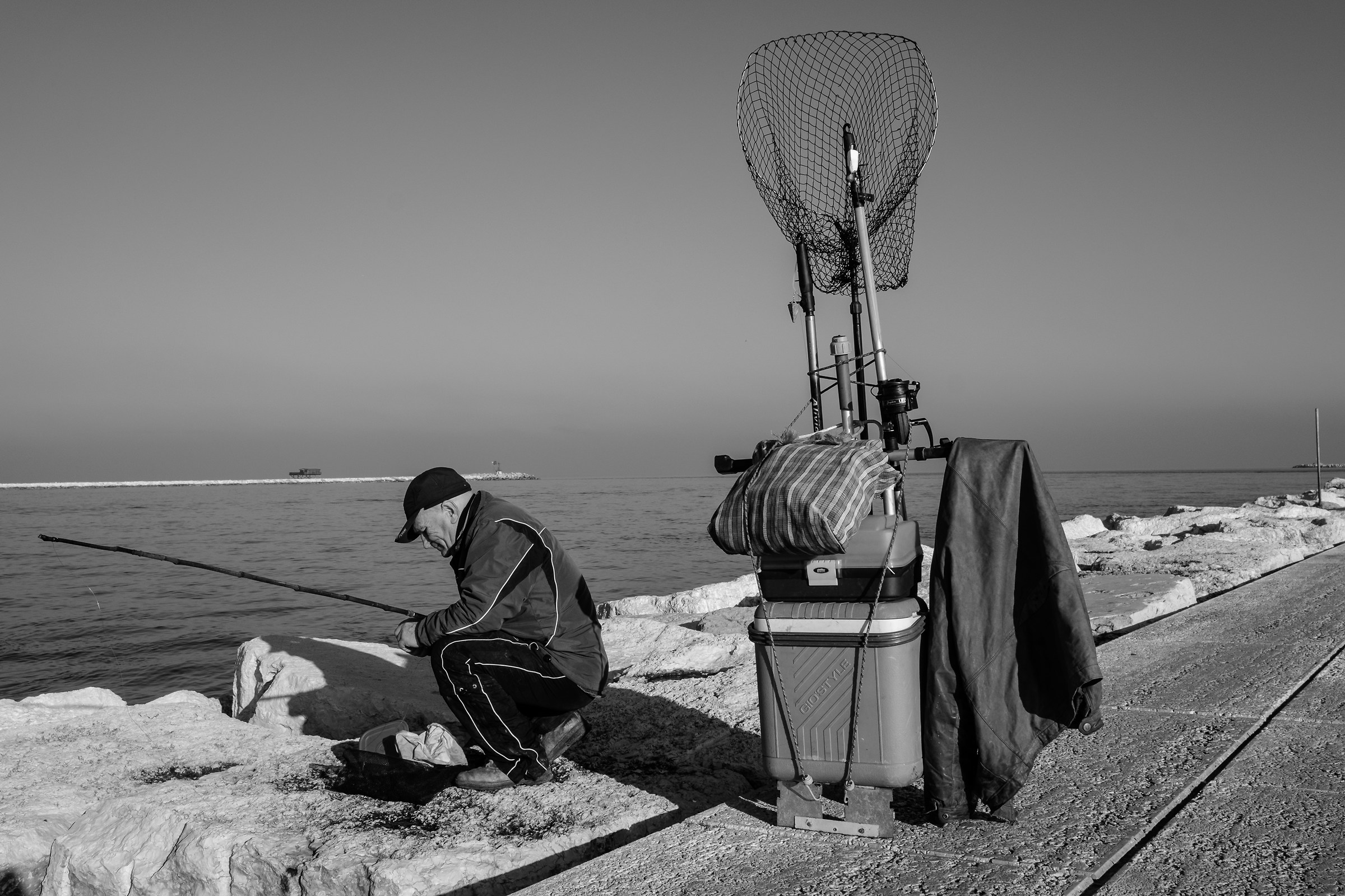Il pescatore in diga