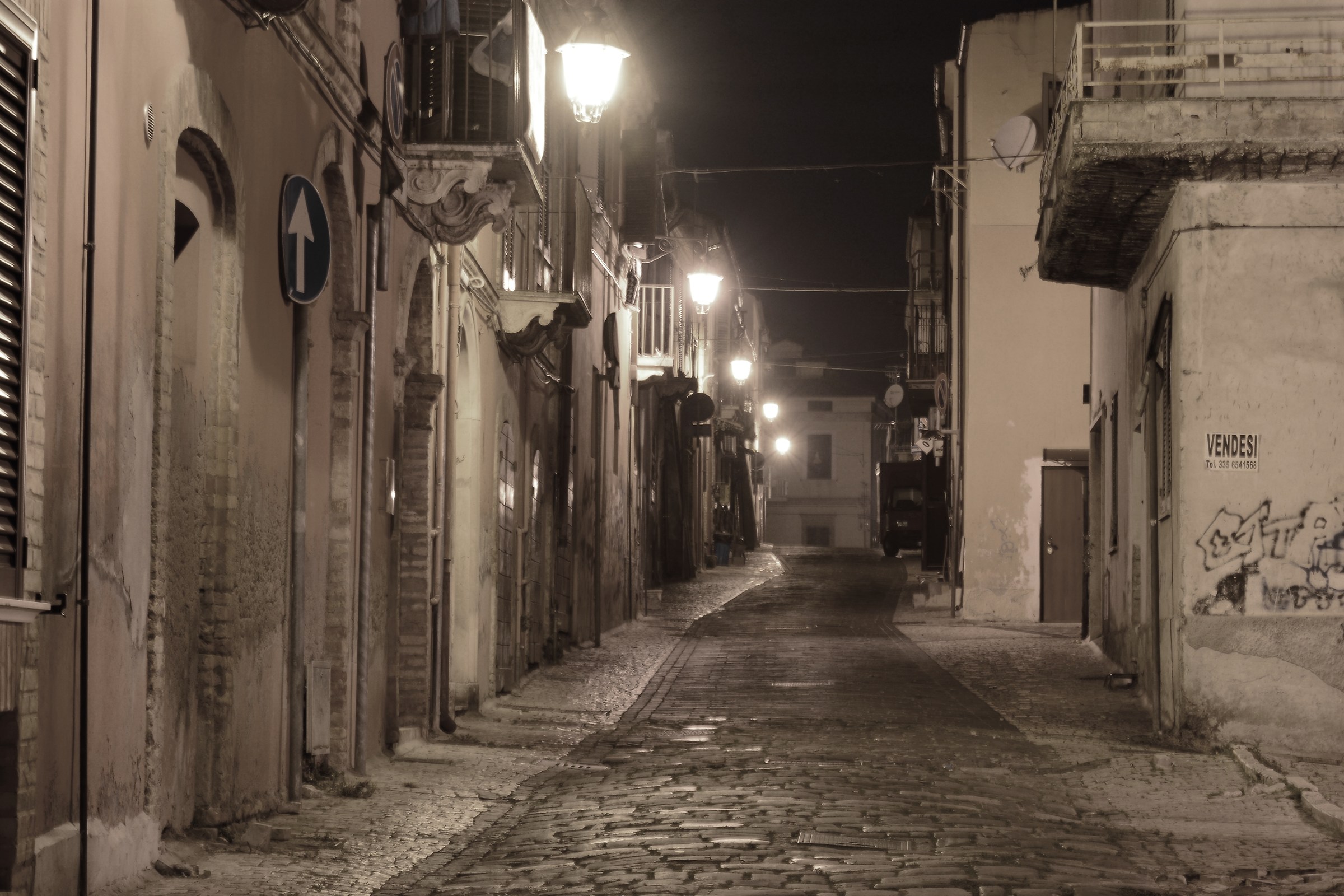 The ancient streets of the country