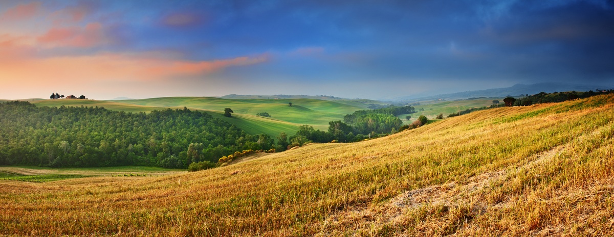 still a sunrise in Val d'Orcia
