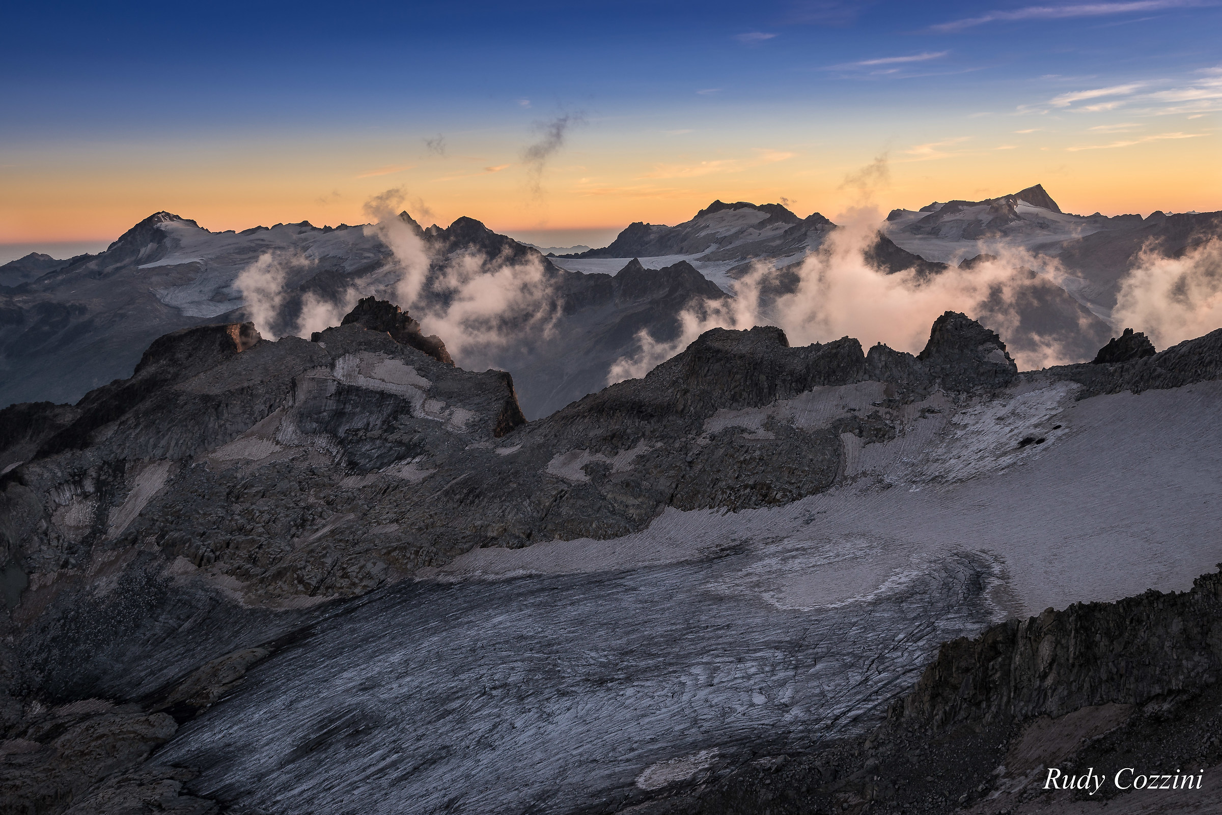 Tramonto sui ghiacciai