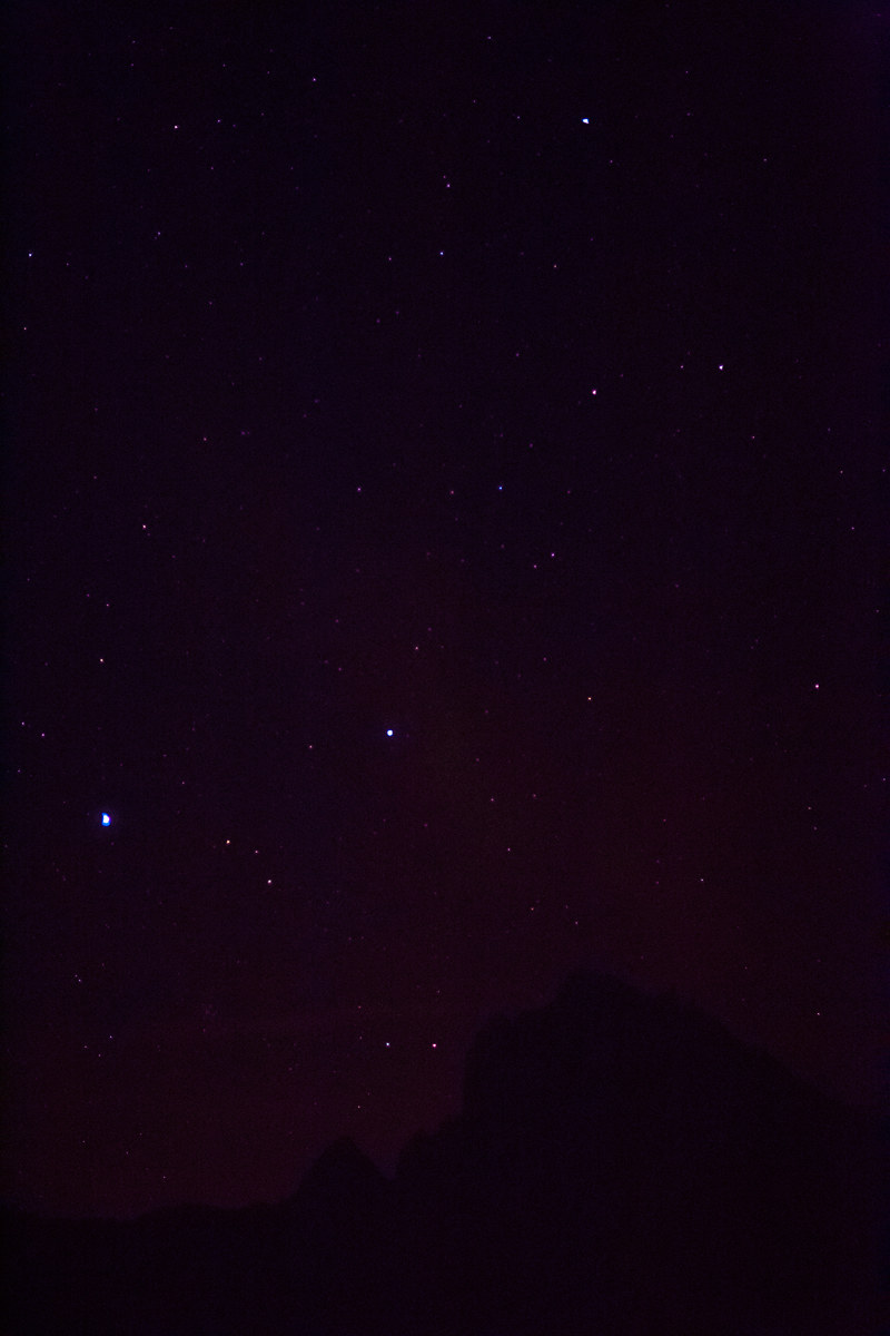 Mountains at night