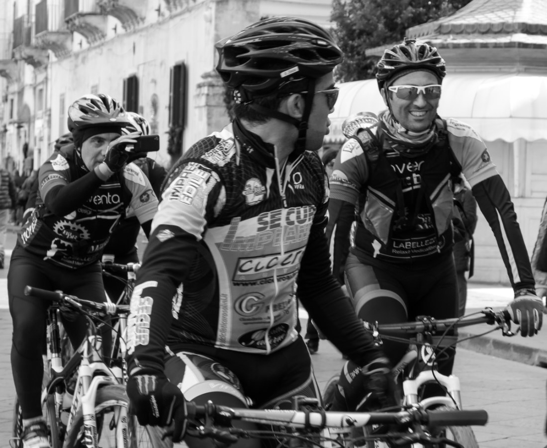 By bike through the streets of Noto ....