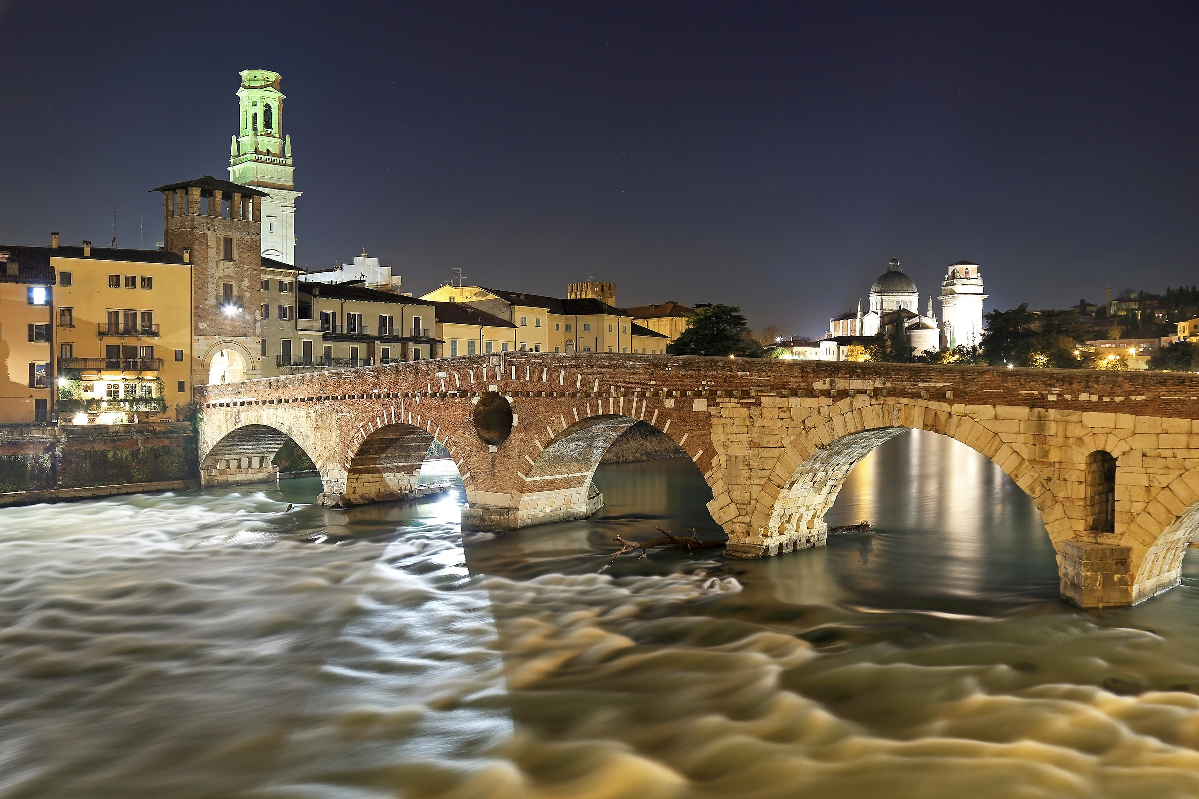 The Adige and Stone Bridge