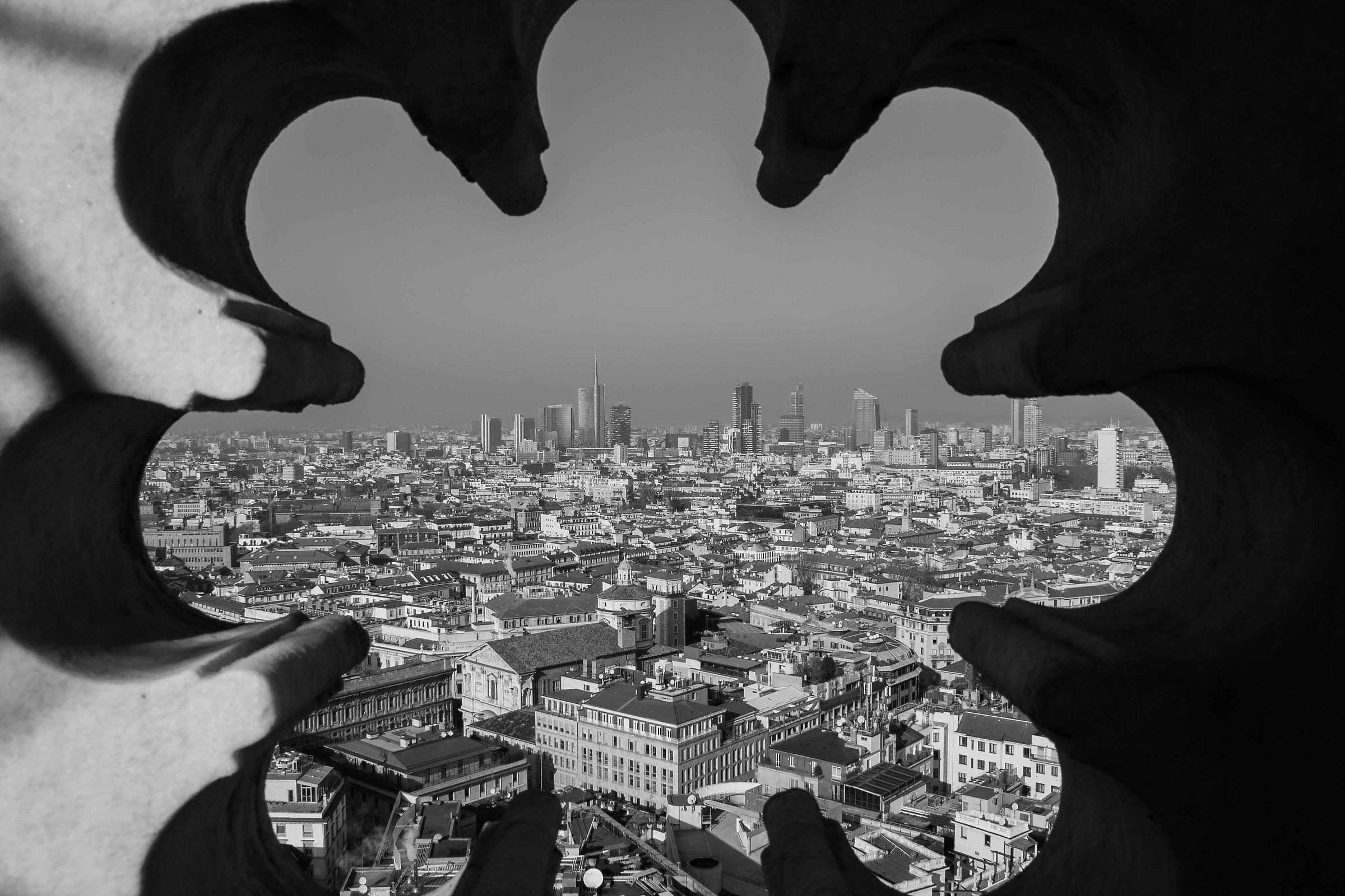 Vista Grattacieli Cornice