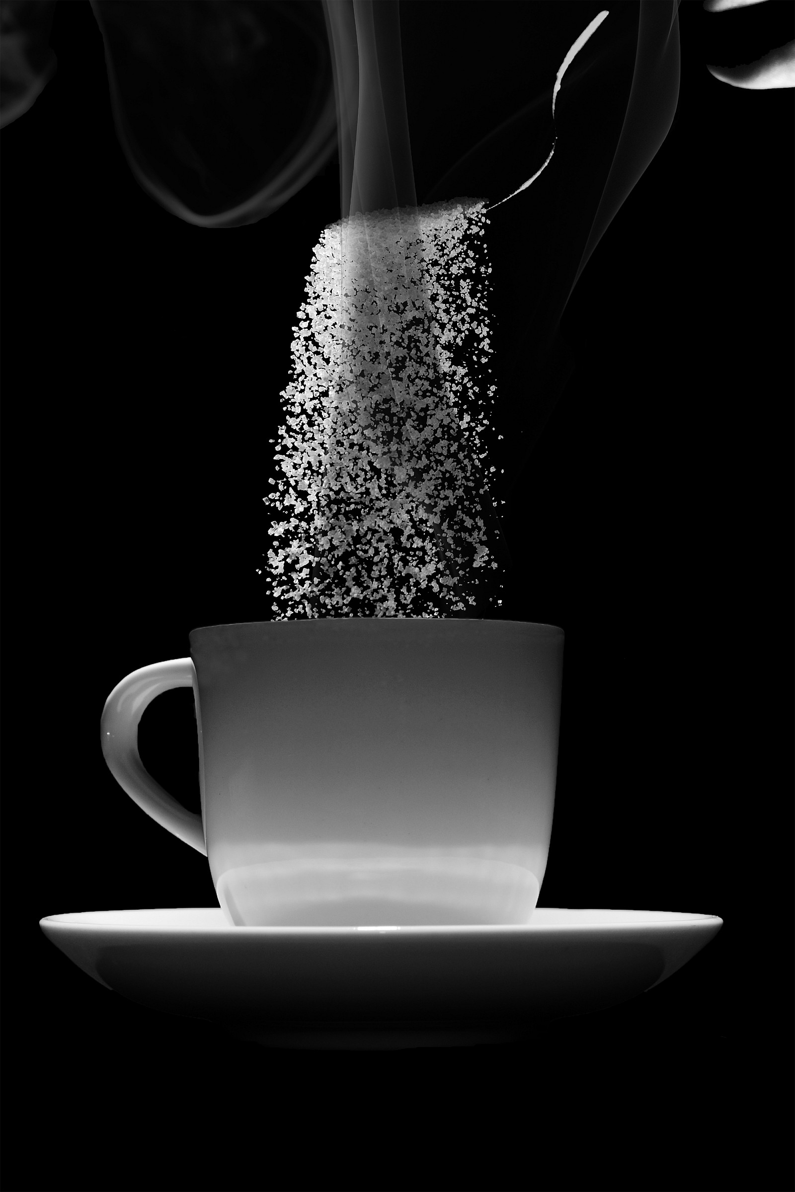 Black and white, na cup of coffee