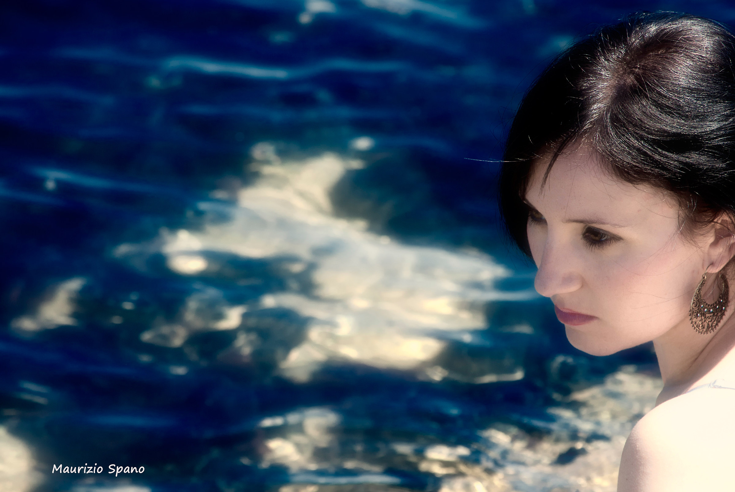 Jenni immersa nel mare