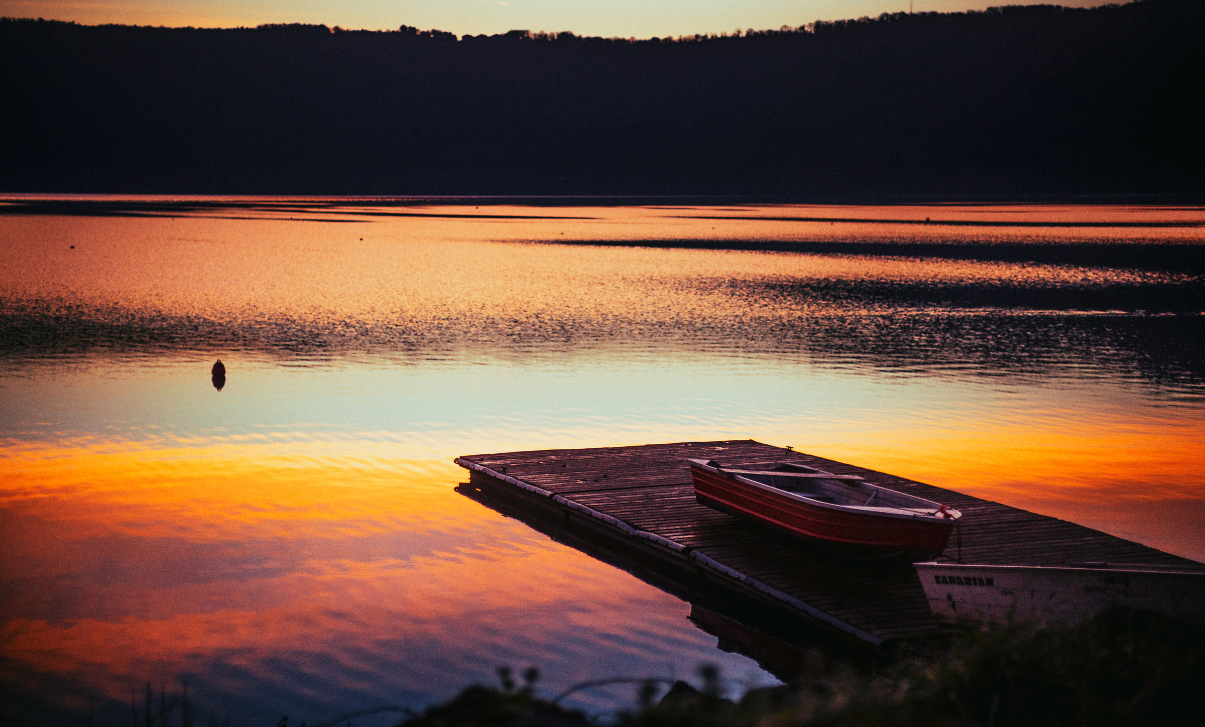 Sunrise on Lake Albano