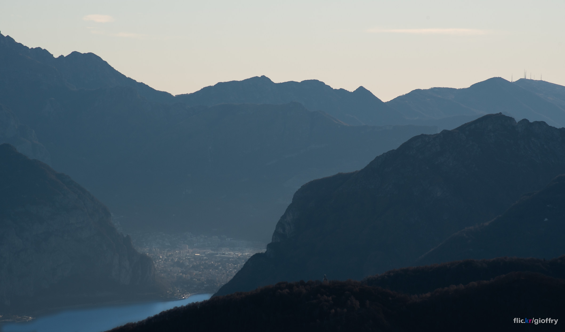 Lake Como seen from Mount San Primo