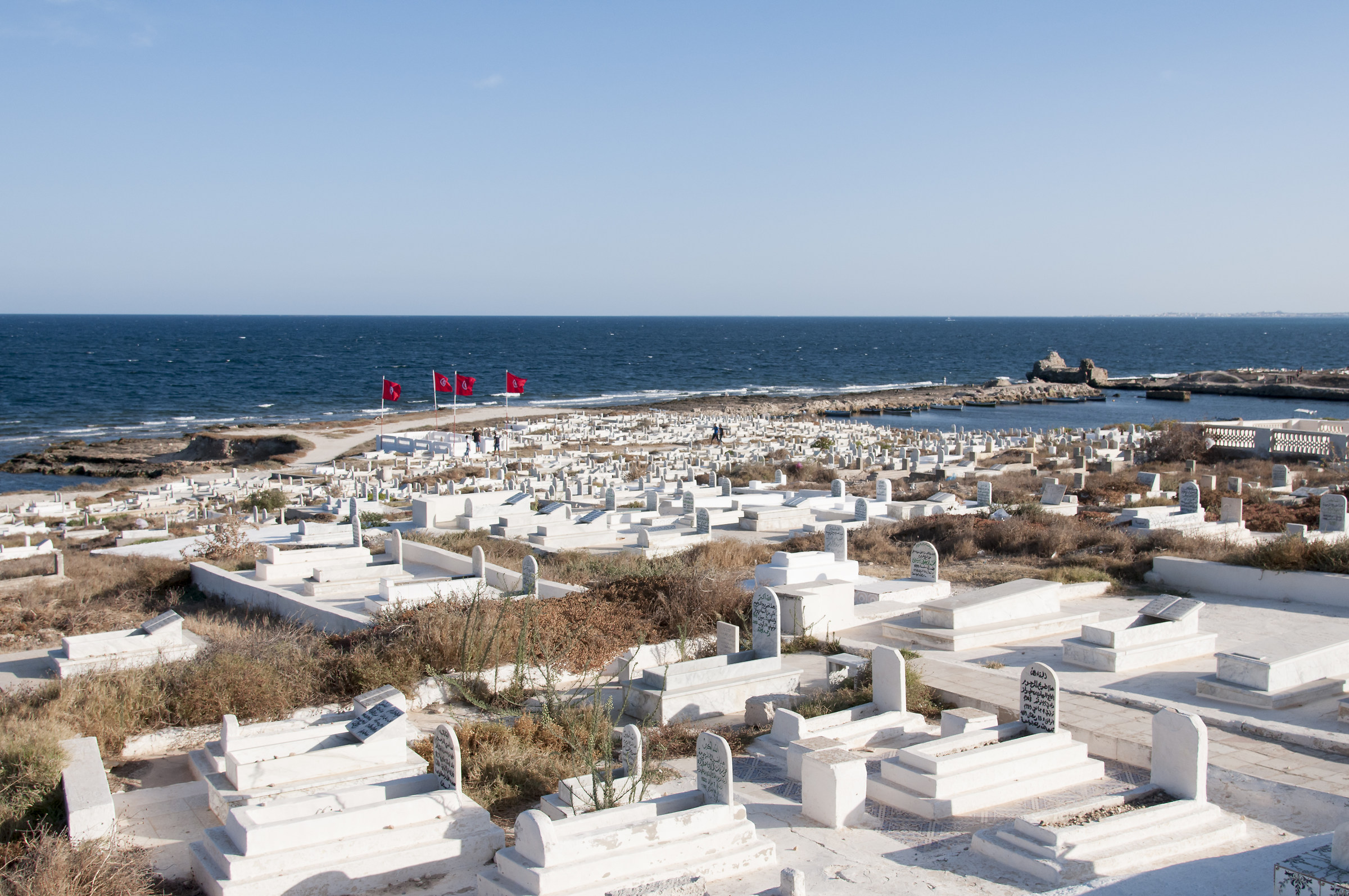 cimitero sul mare Mahdia, Tunisia