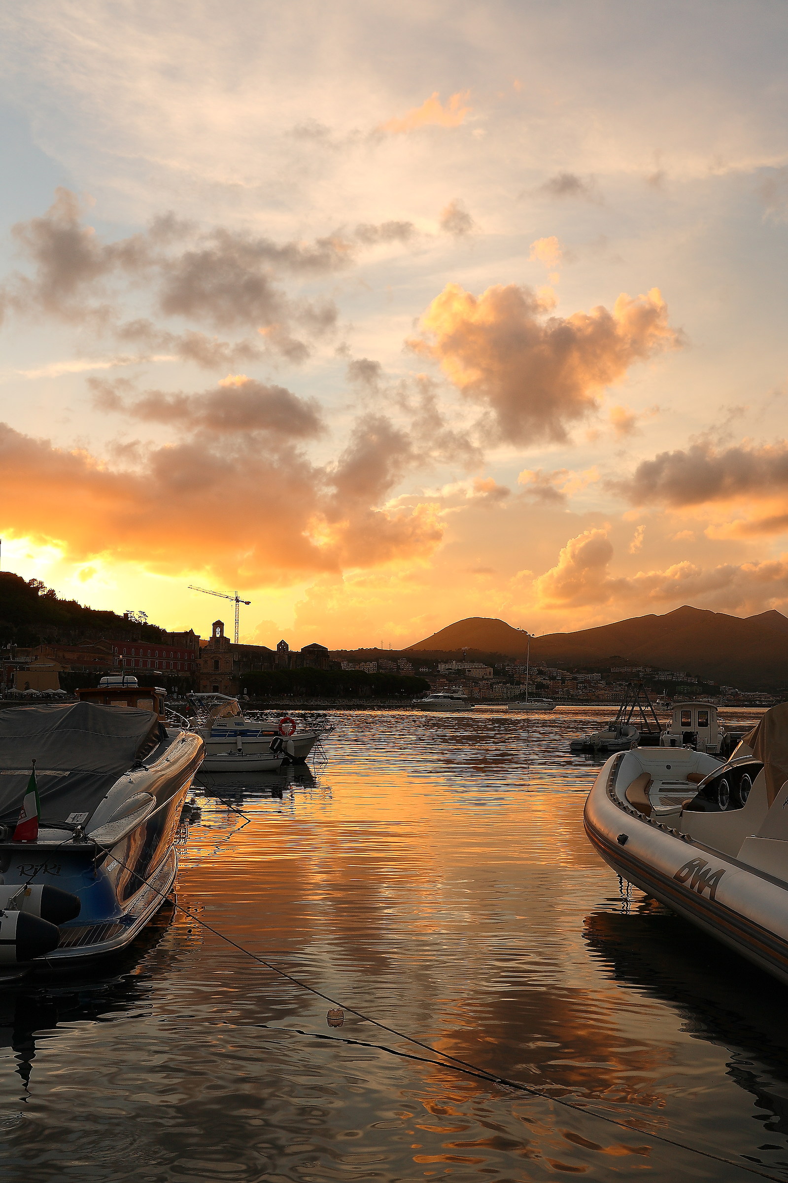 Sunset seen from Gaeta vechia