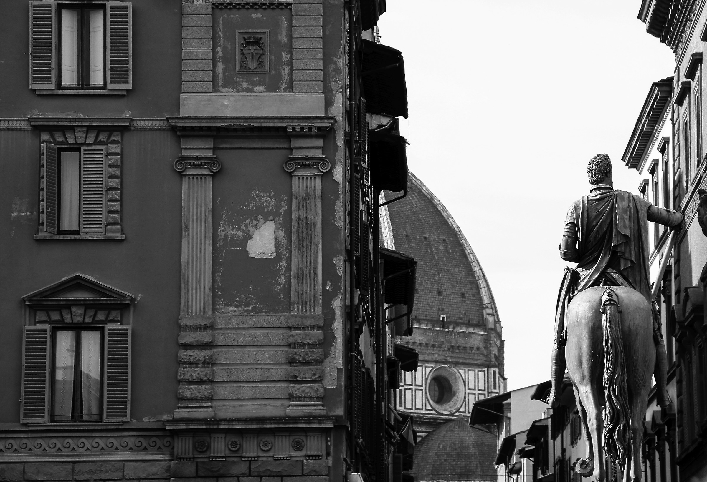 a cavallo verso il duomo