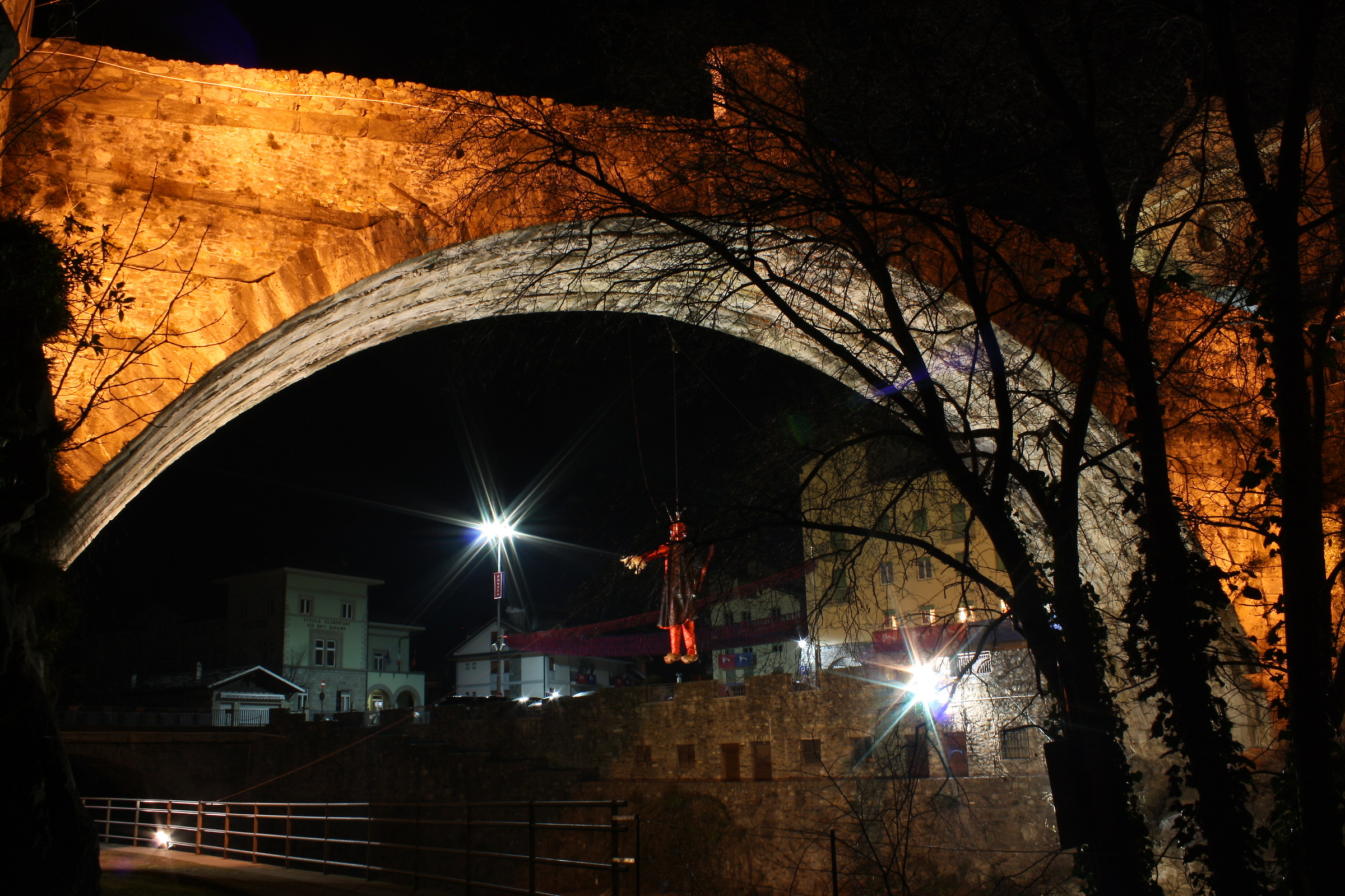 Roman bridge with devil
