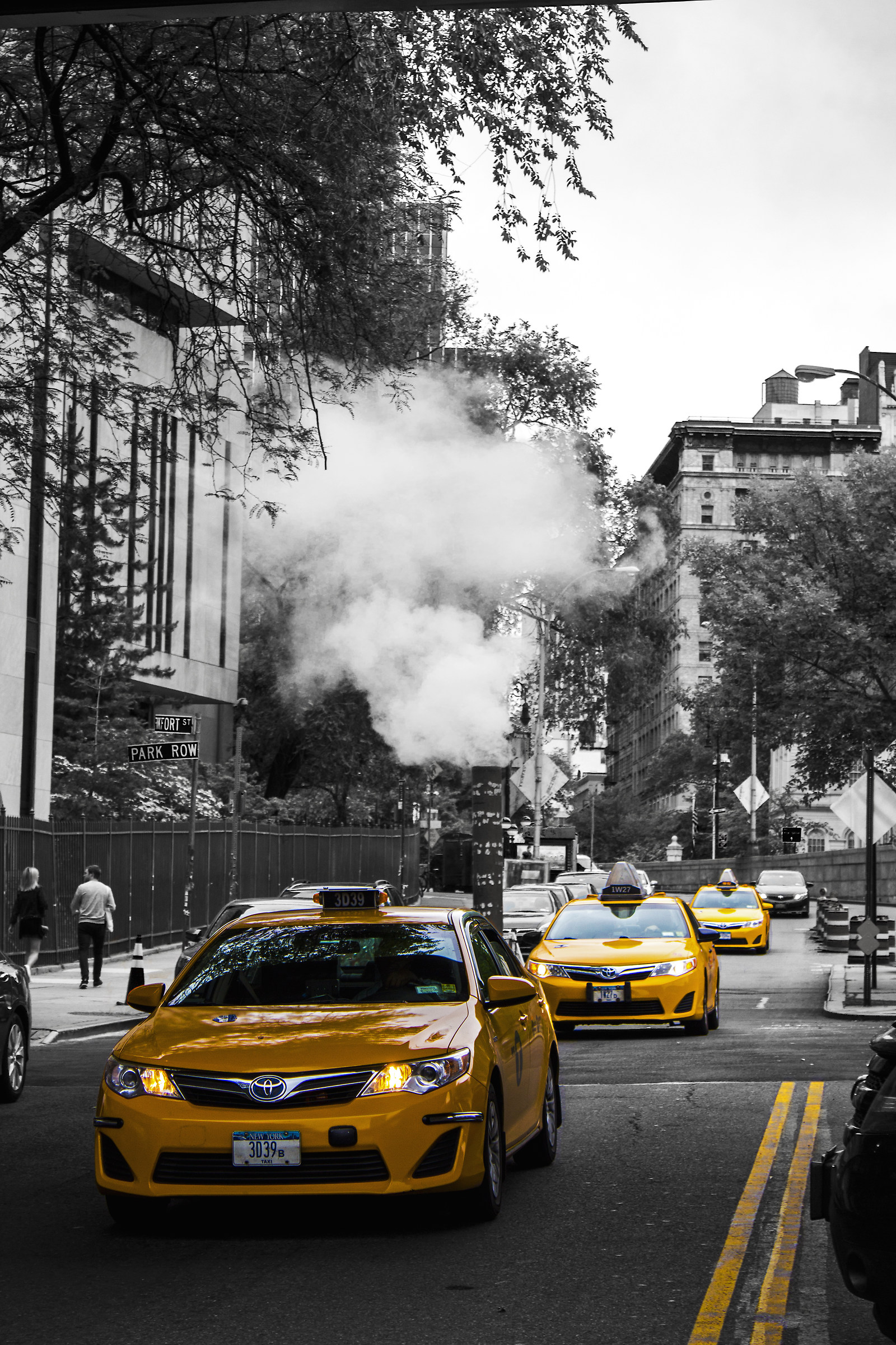 Yellow taxi line