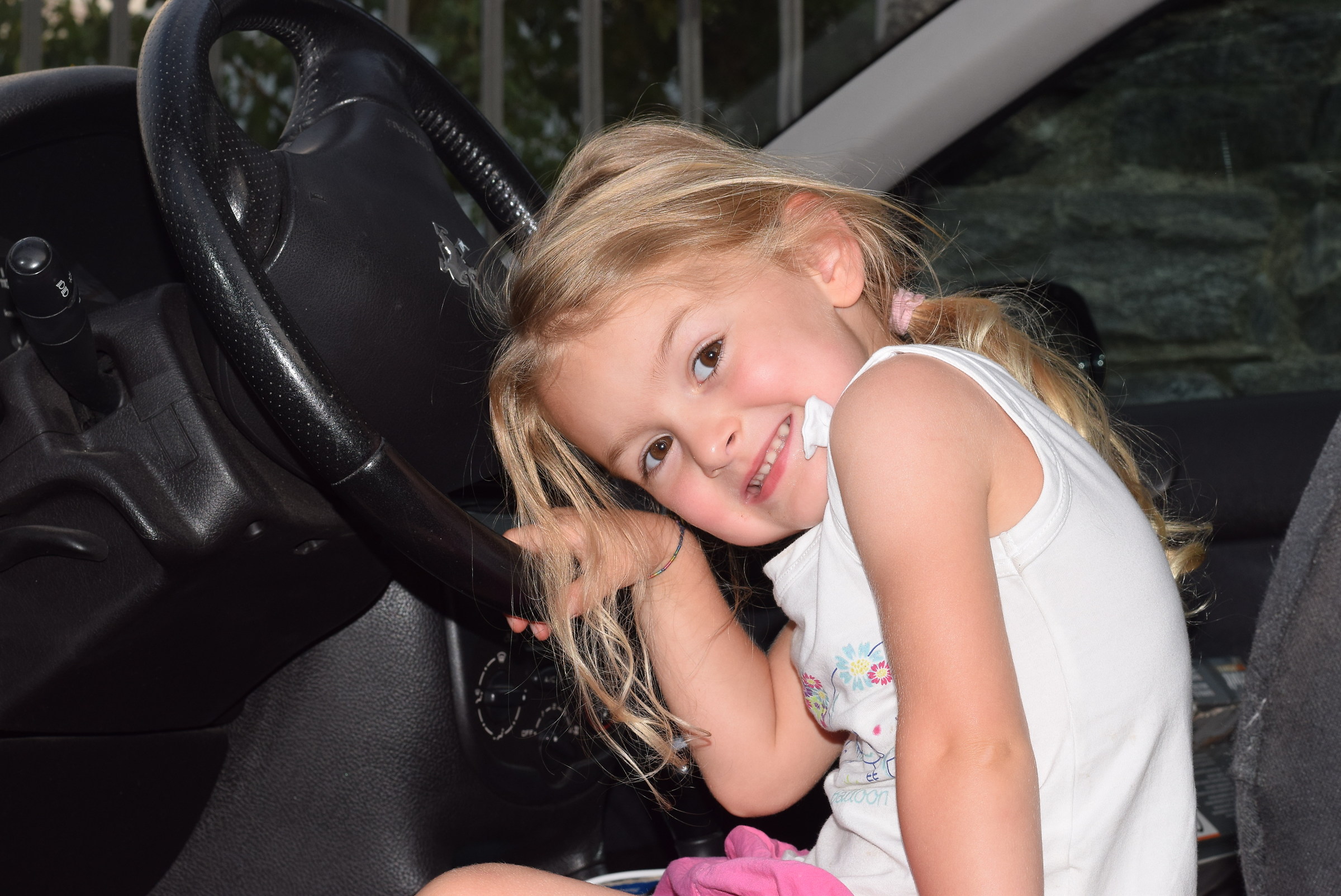 "Happiness in the eyes of a child"