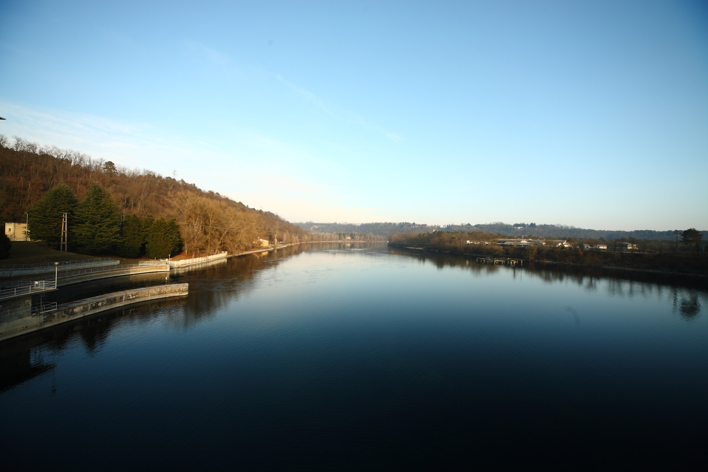 Vista del Ticino dalla Centrale Porto della Torre