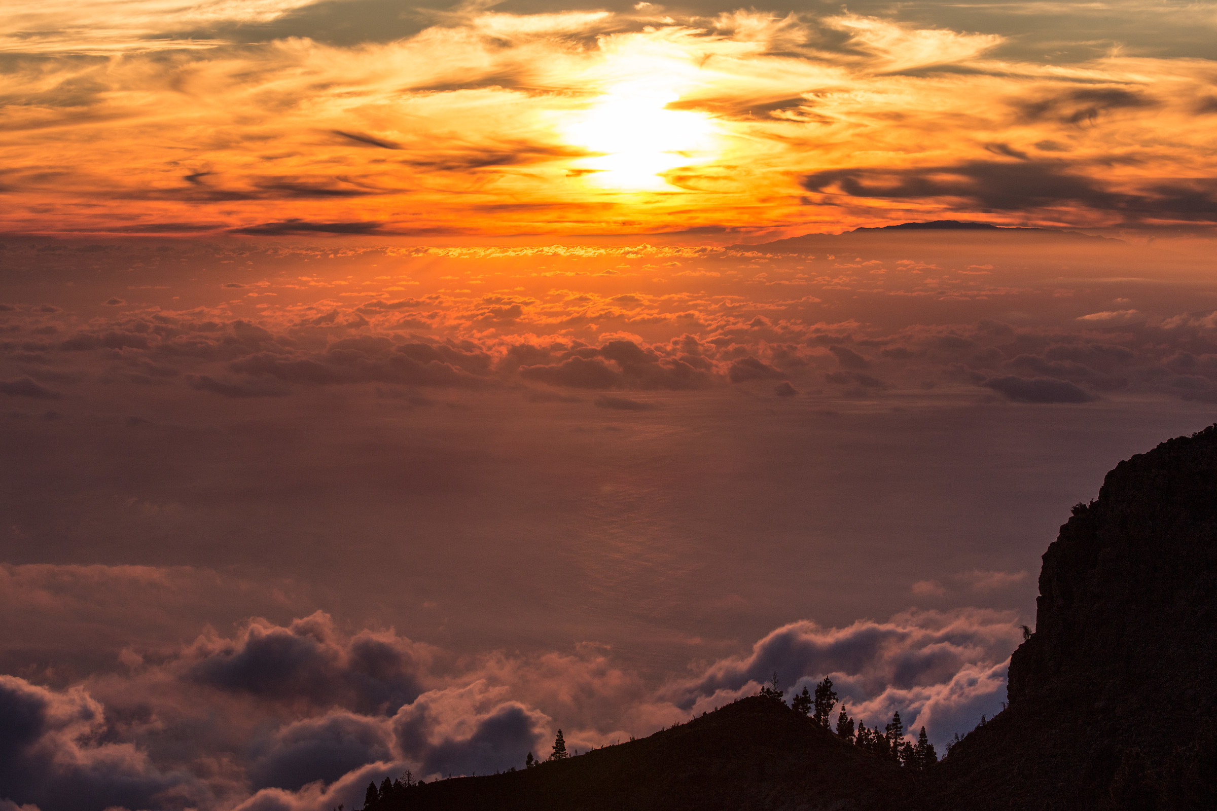 tramonto dal teide