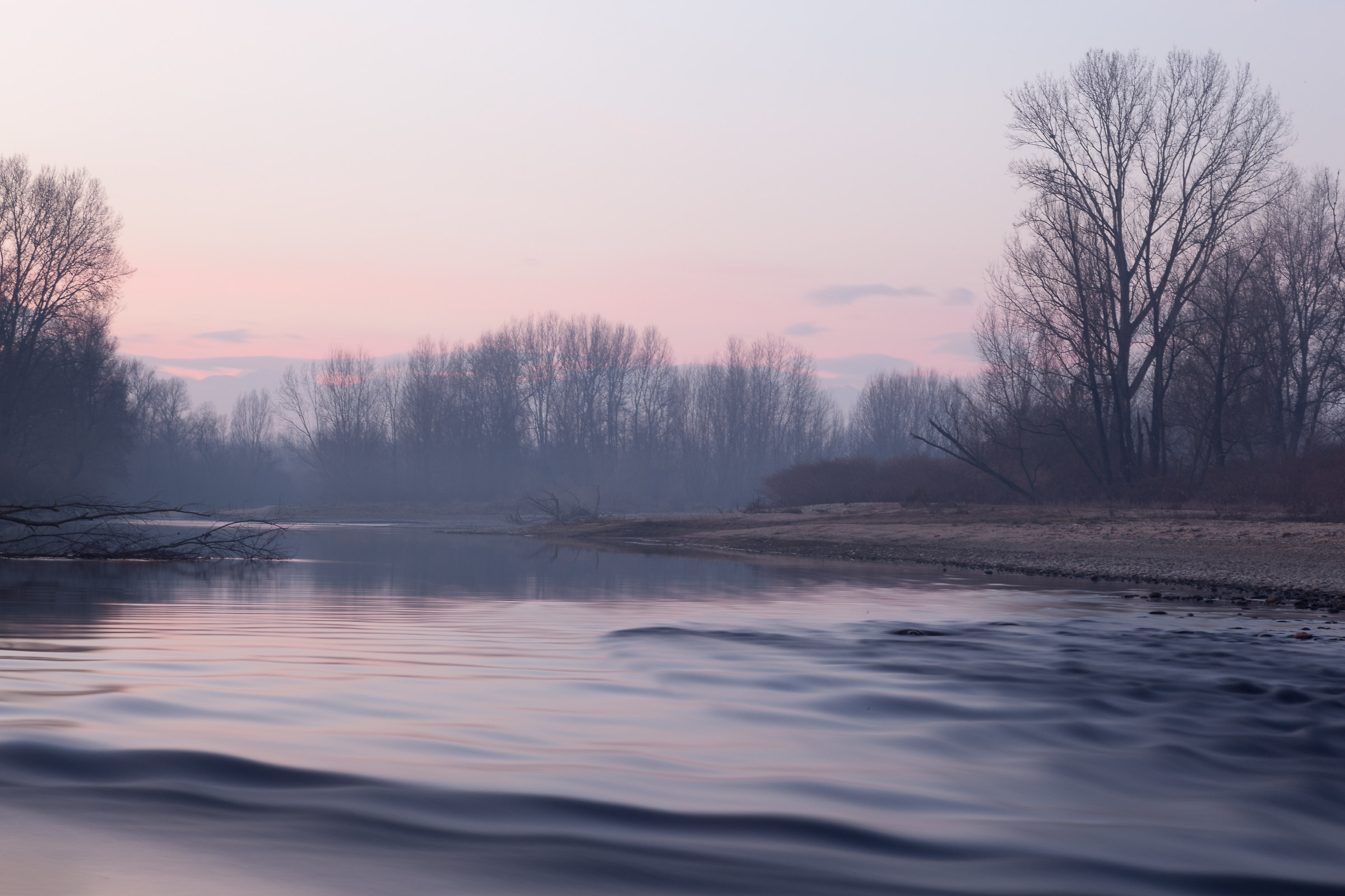 Luci del tramonto sulle "coste" del(la) Sesia